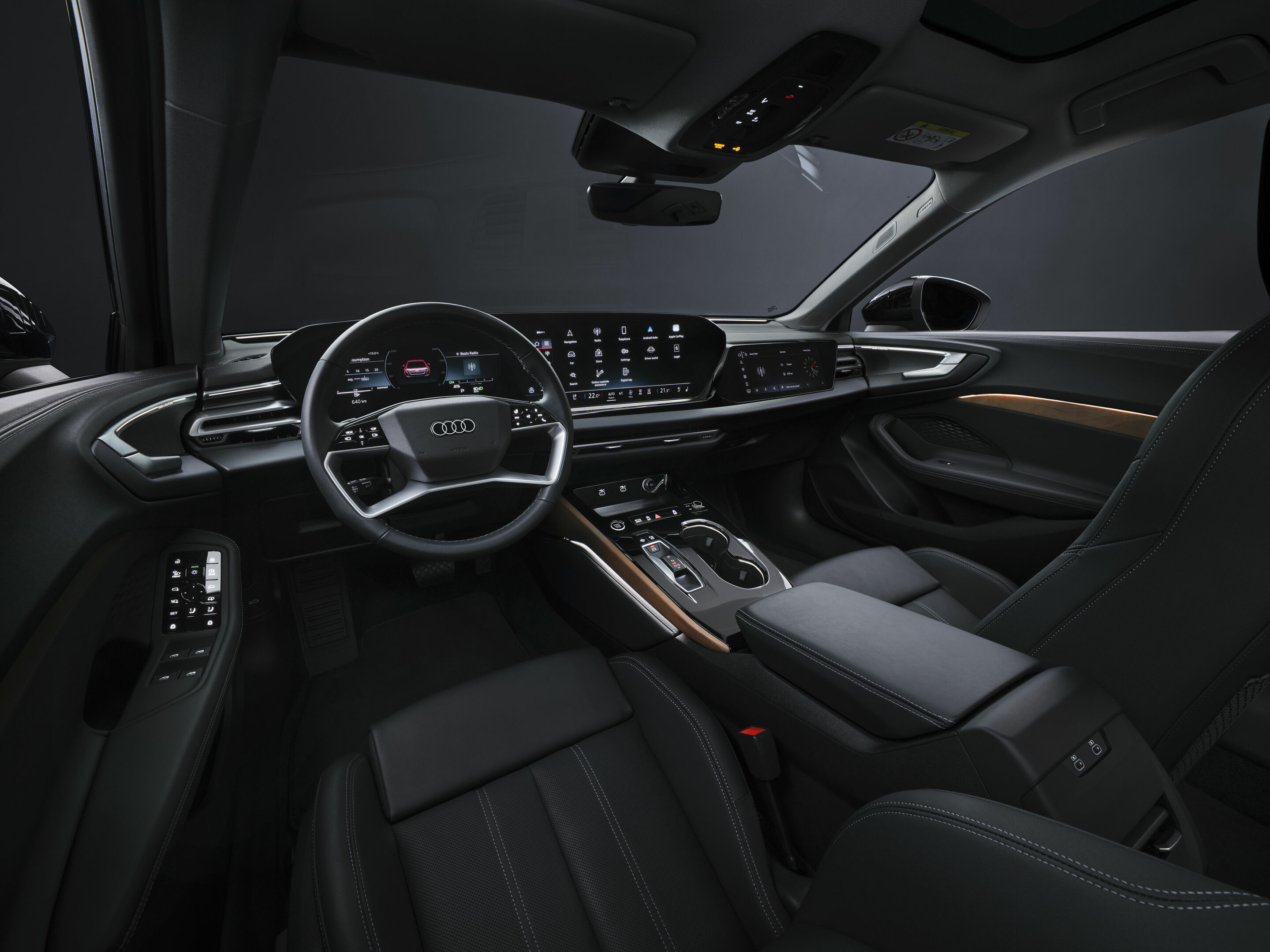 Audi A5 Avant - Innenraum

Panorama-Glasdach mit schaltbarer Transparenz ist in Deutschland voraussichtlich ab dem vierten Quartal 2024 verfügbar. Über den genauen Einsatztermin informieren Sie sich bitte bei Ihrem Audi Partner.