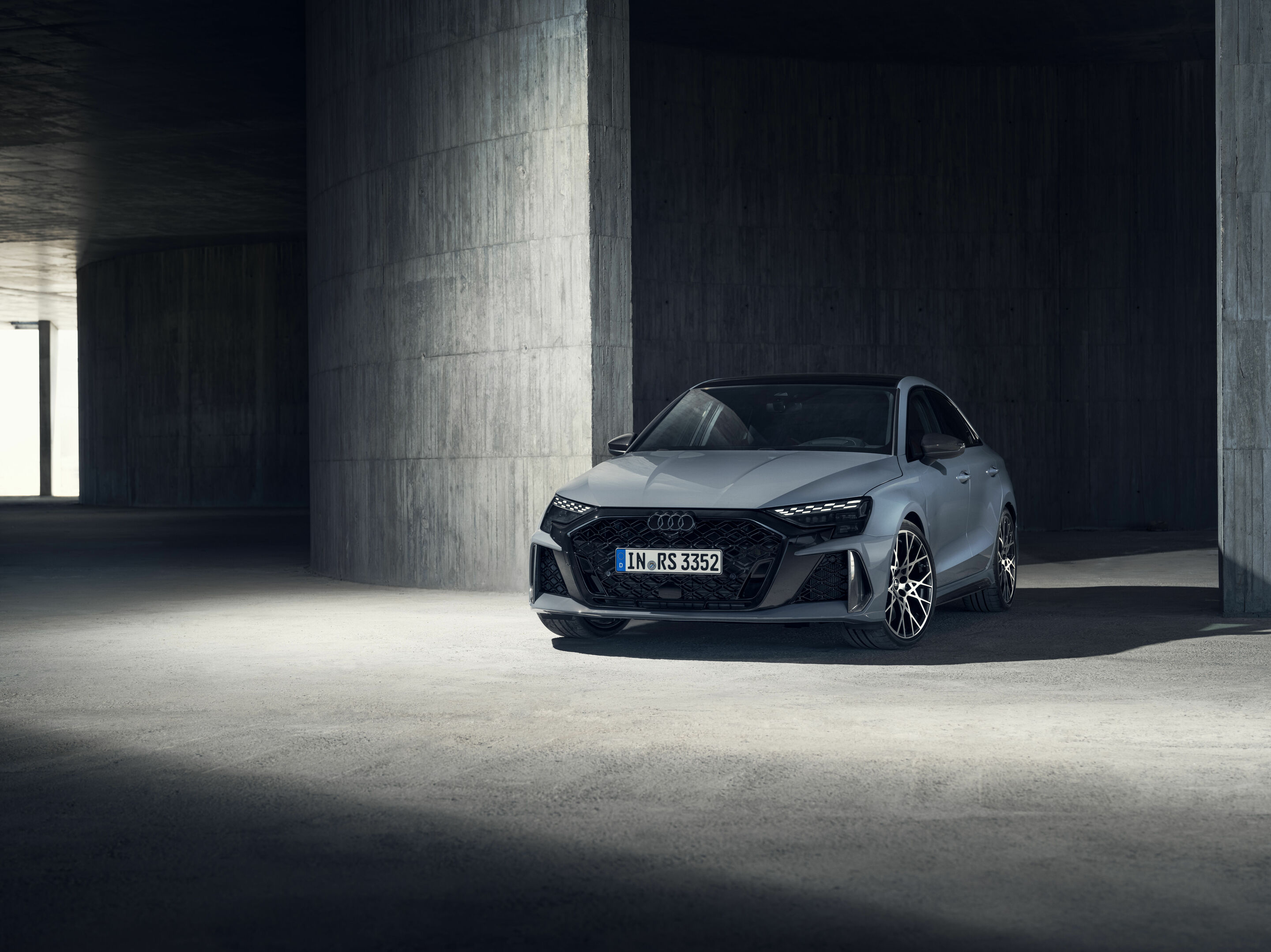 Audi RS 3 Sedan - Static photo,
Colour: Kemora grey