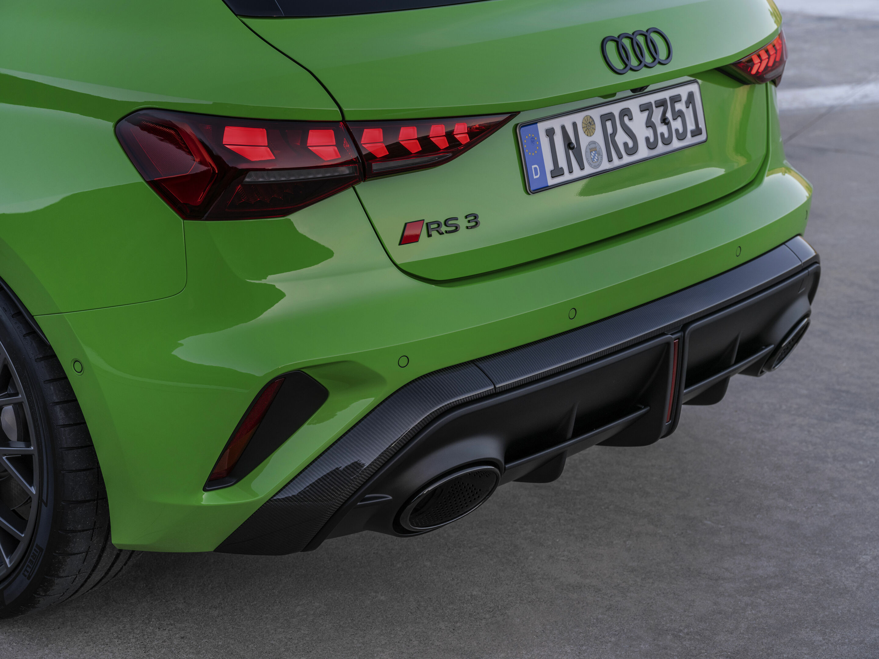 Audi RS 3 Sportback - Detail,
Colour: Kyalami green
