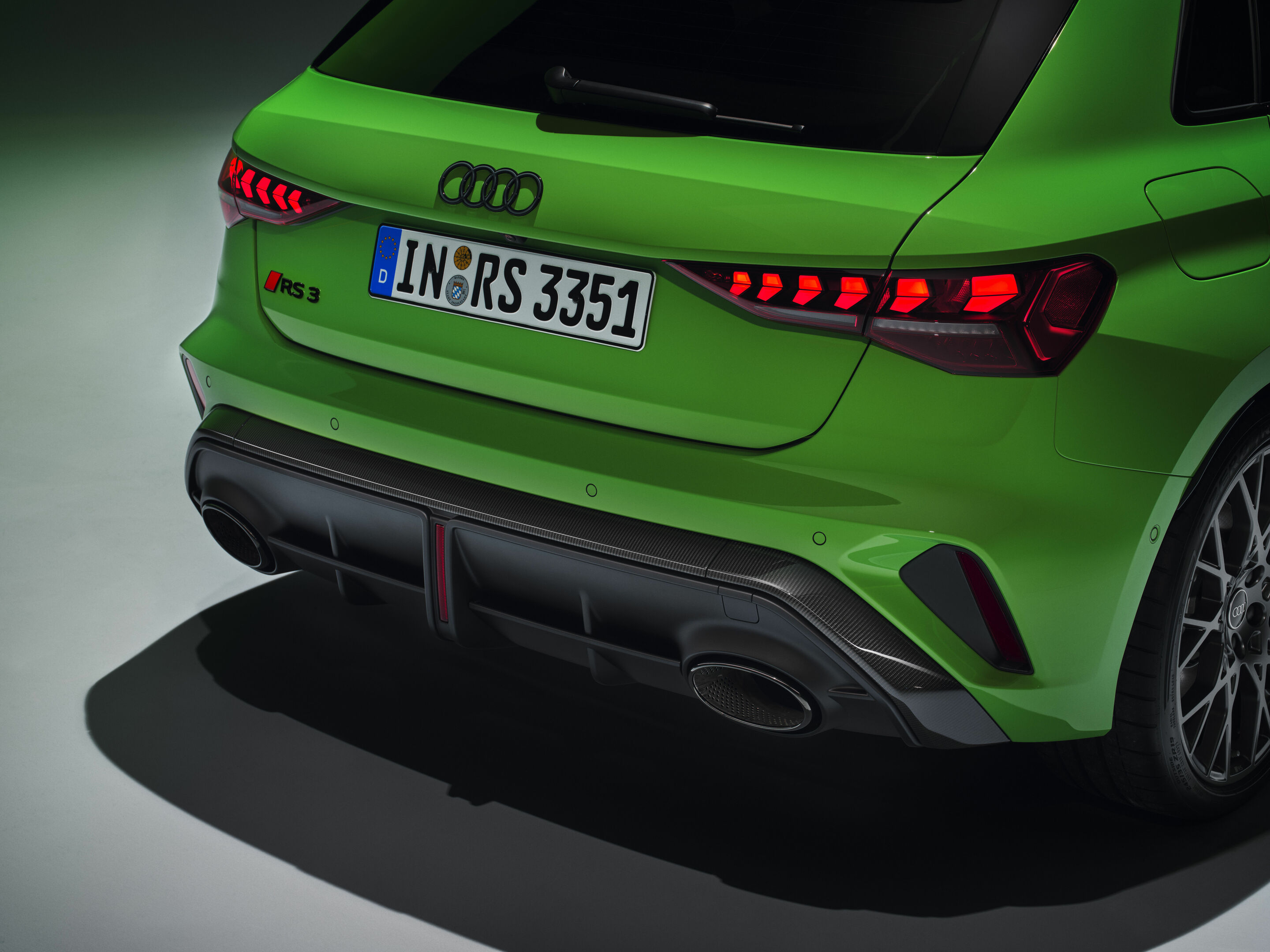 Audi RS 3 Sportback - Detail,
Farbe: Kyalamigrün