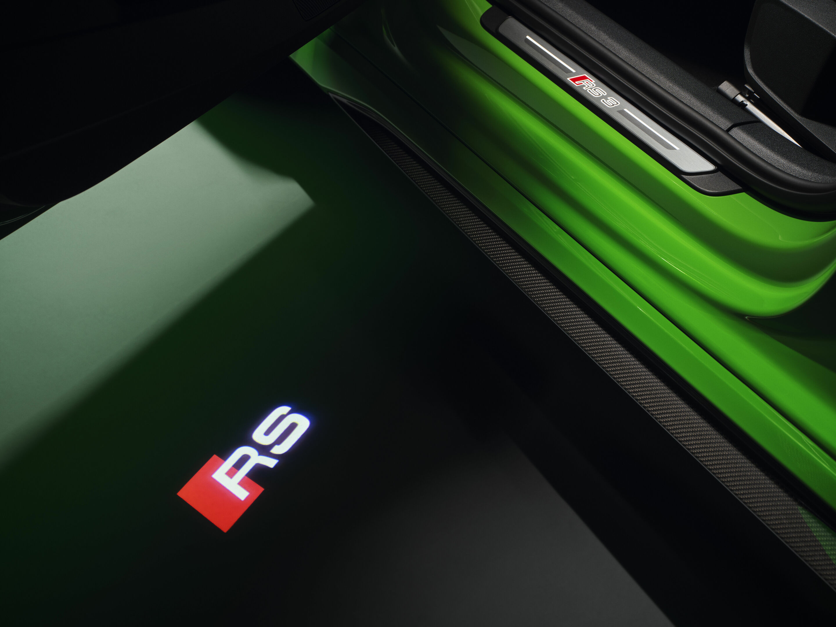 Audi RS 3 Sportback - Detail,
Farbe: Kyalamigrün