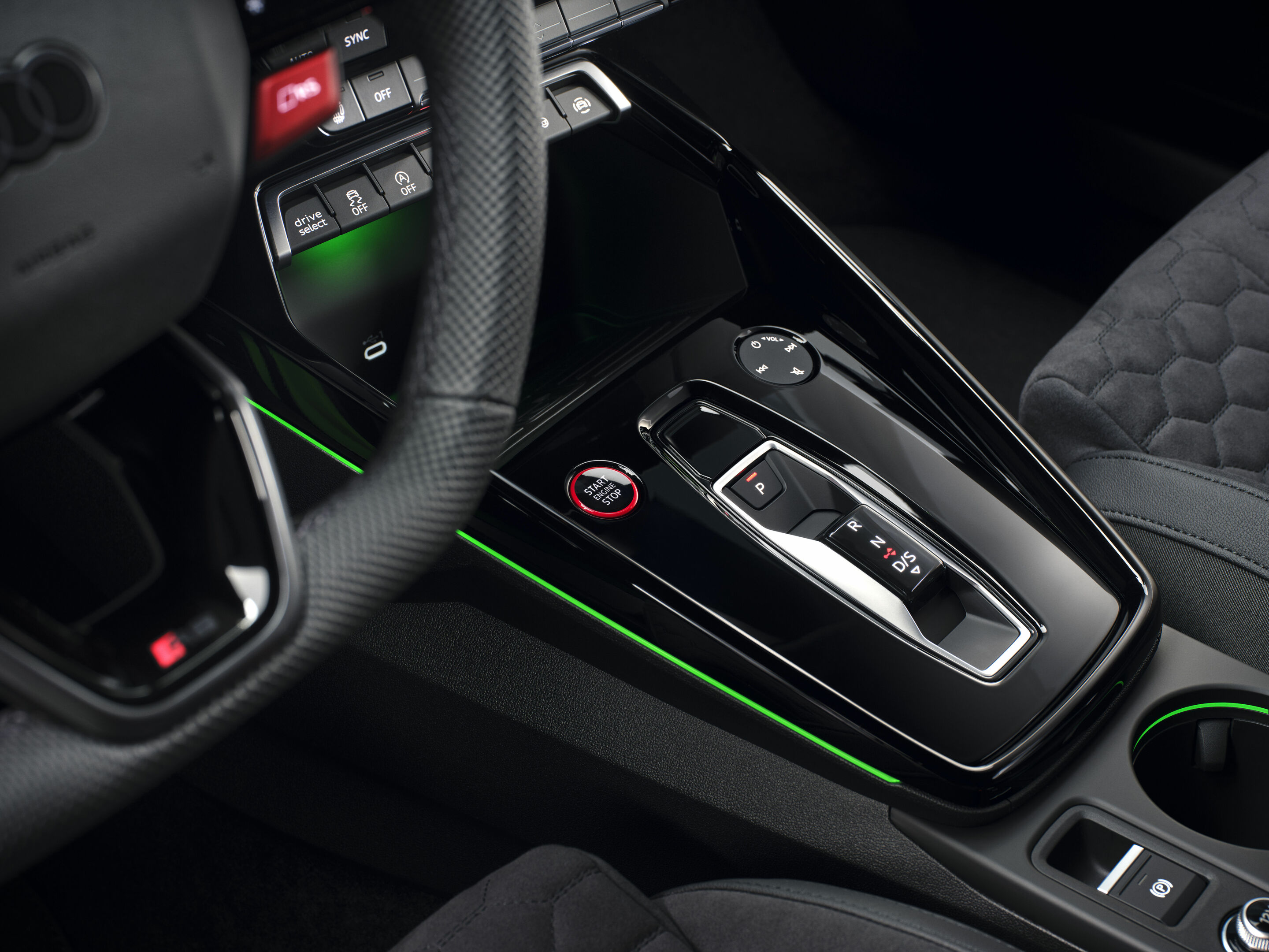 Audi RS 3 Sportback - Detail,
Farbe: Kyalamigrün