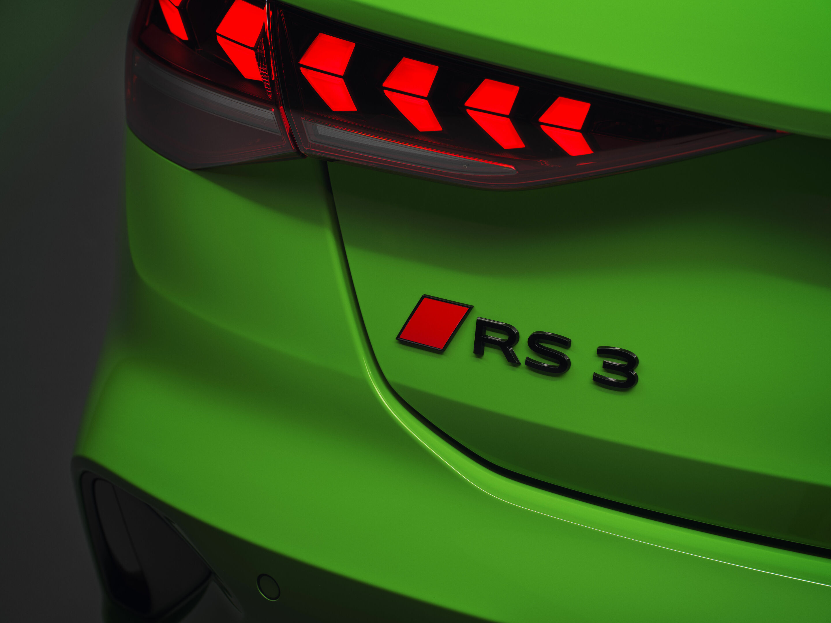Audi RS 3 Sportback - Detail,
Farbe: Kyalamigrün
