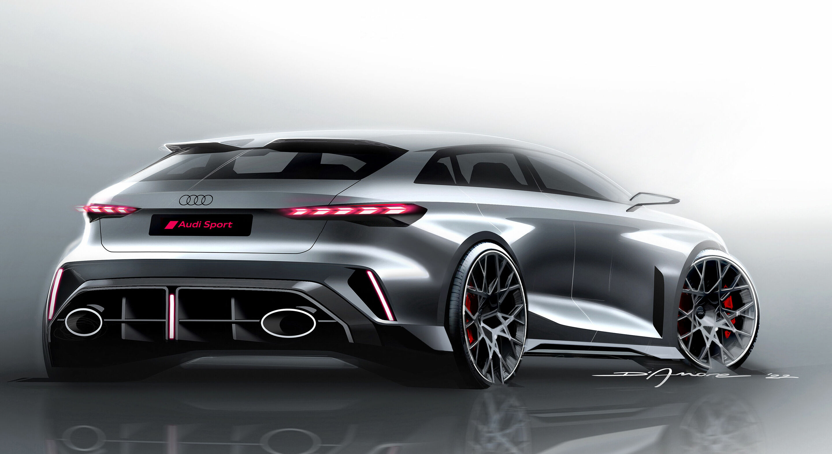 Skizze - Audi RS 3 Limousine / Audi RS 3 Sportback - Design Skizze