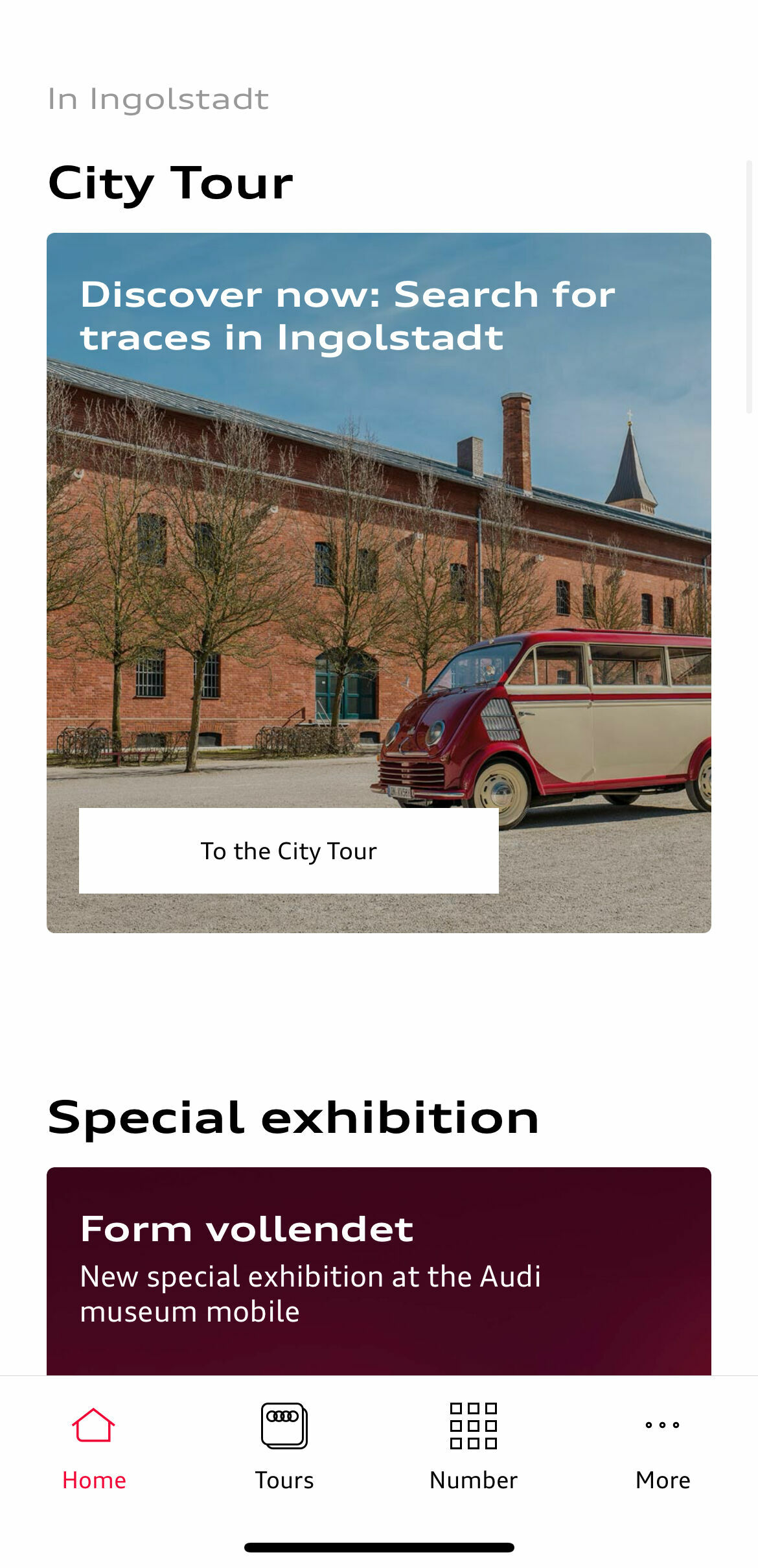 Now also available on the Audi Tradition app: A city tour to discover Auto Union’s historical facilities in Ingolstadt