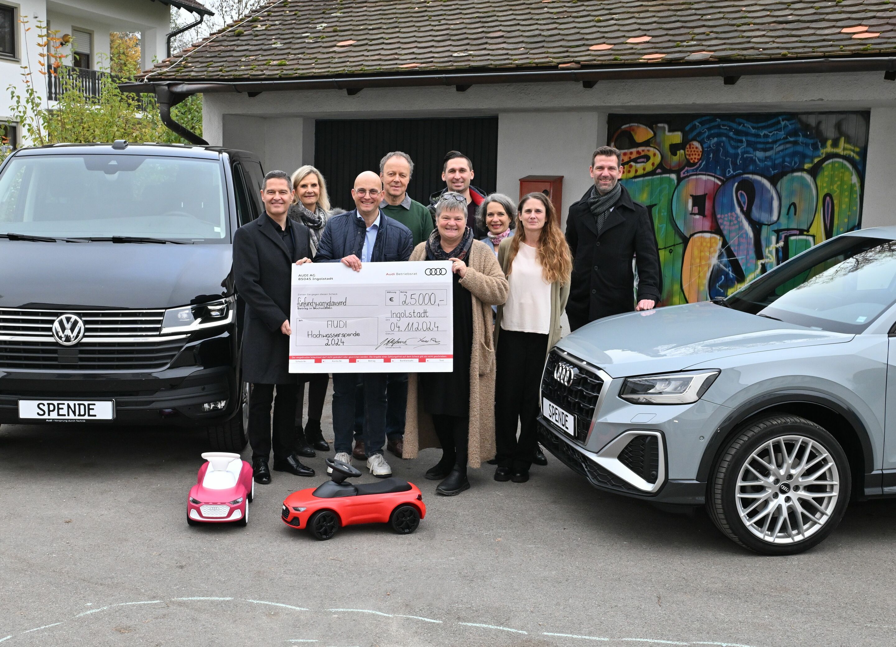 Audi Belegschaft unterstützt Kinder- und Jugendhilfezentrum nach Hochwasserkatastrophe