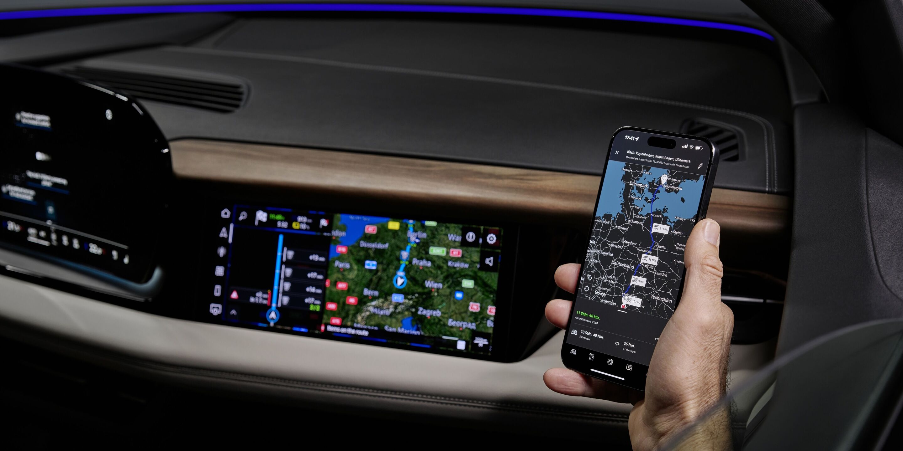 Audi e-tron route planner