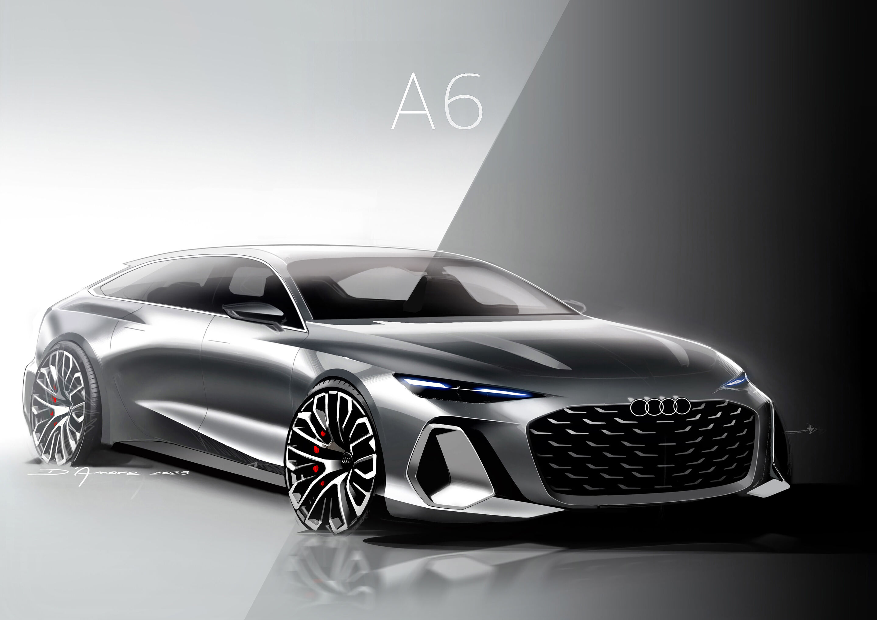 Skizze - Audi A6 Avant - Design Skizze