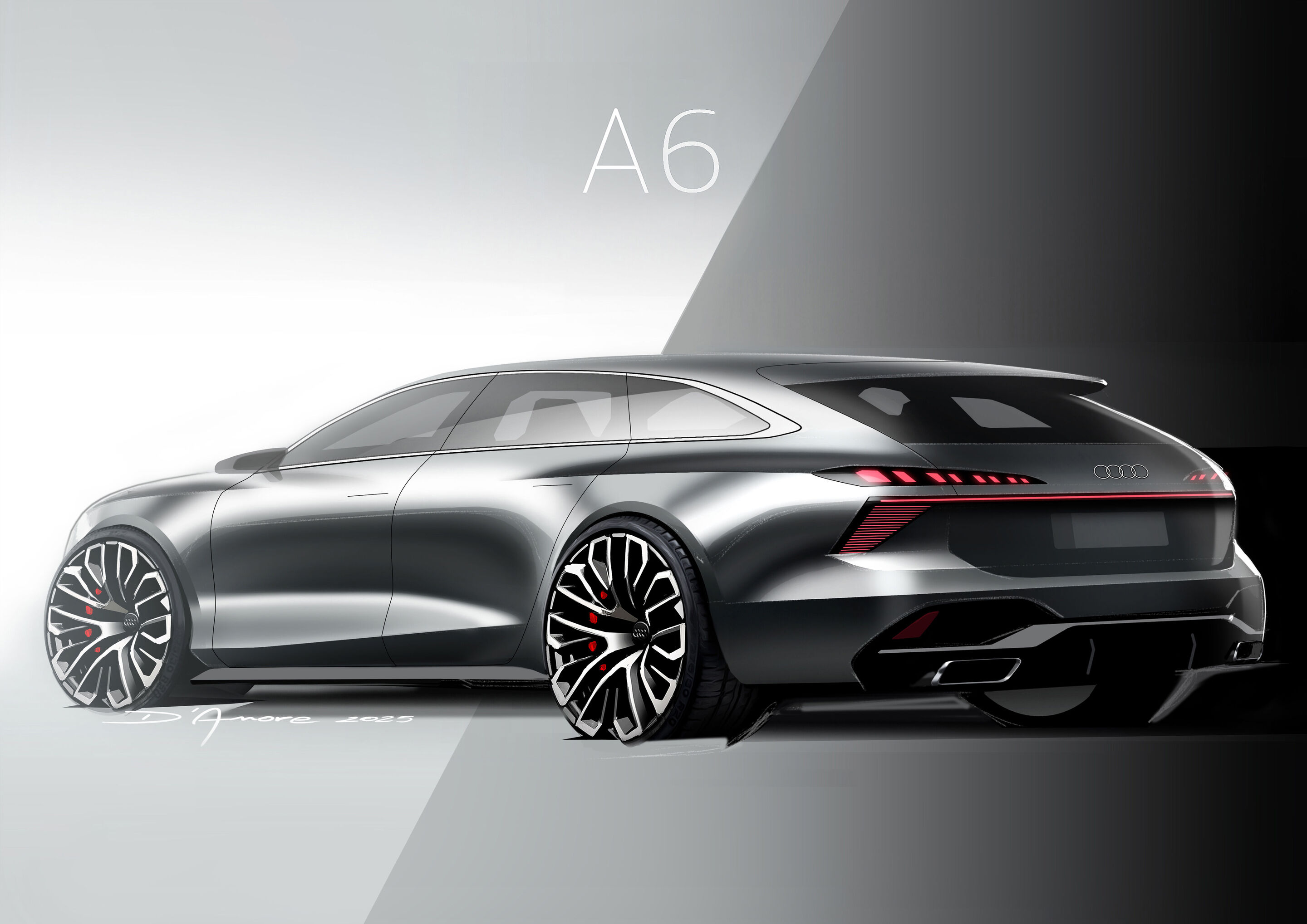 Sketch - Audi A6 Avant - Design sketch