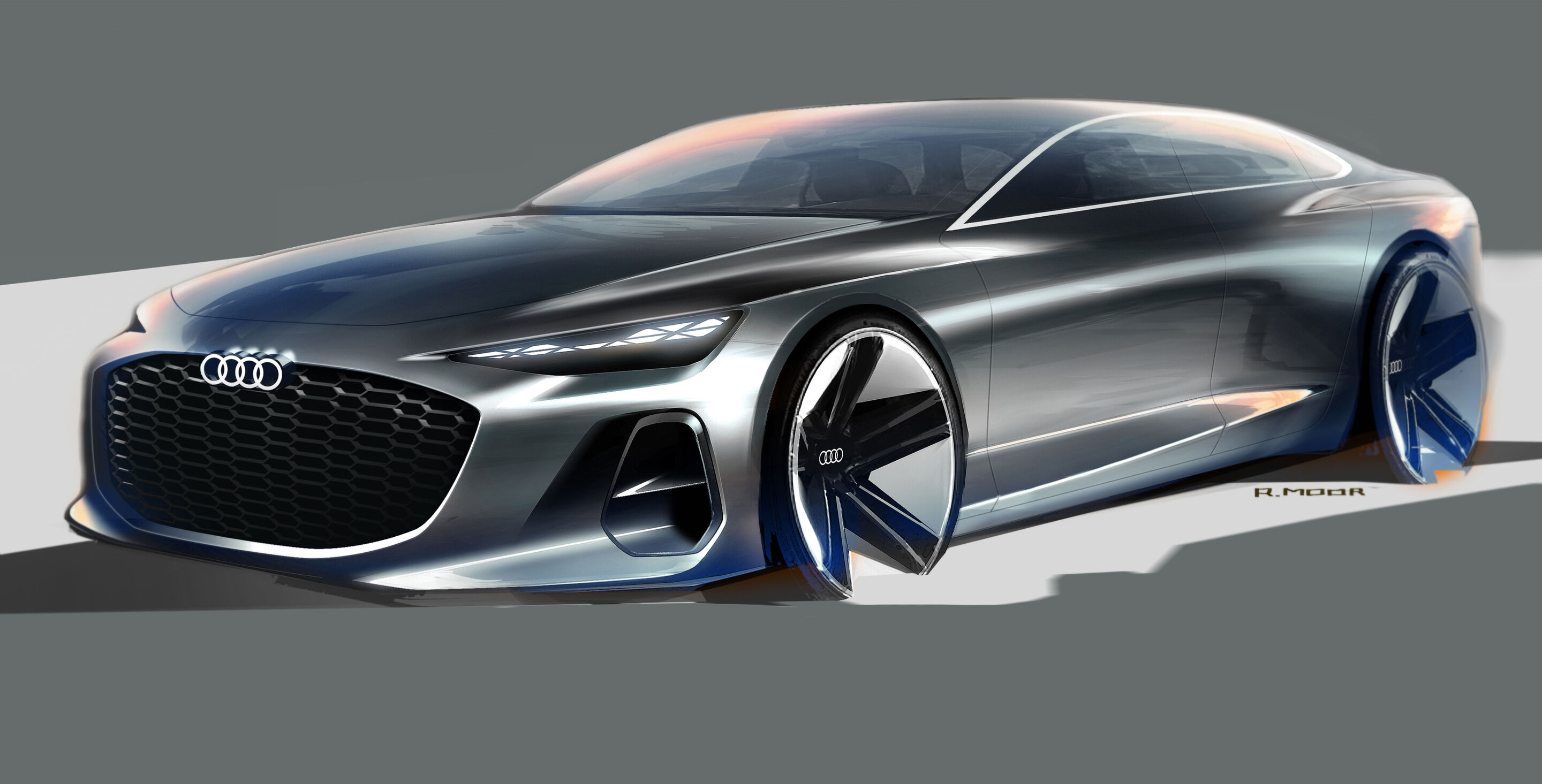 Sketch - Audi A6 Sedan - Design Sketch