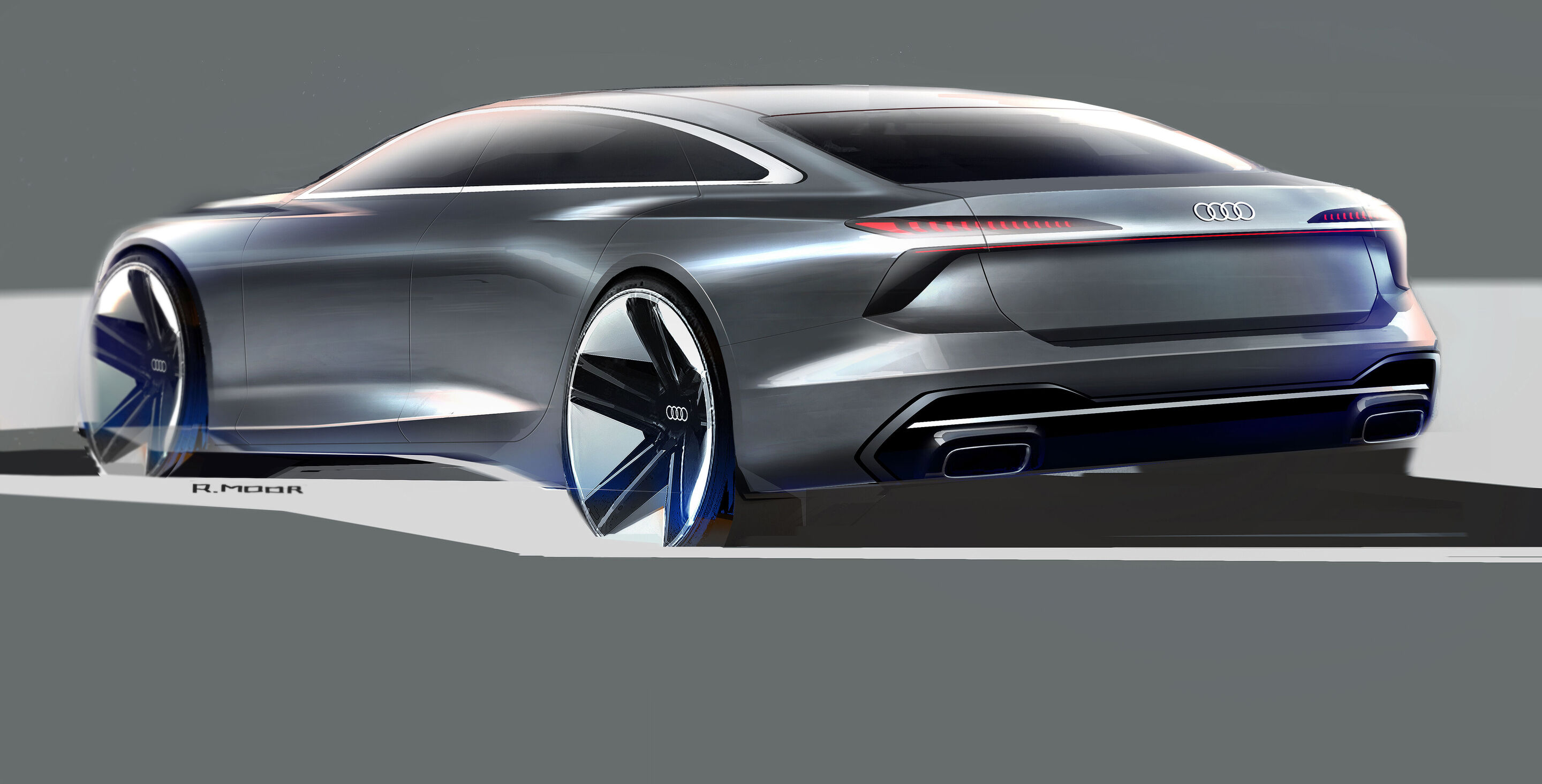 Sketch - Audi A6 Sedan - Design Sketch