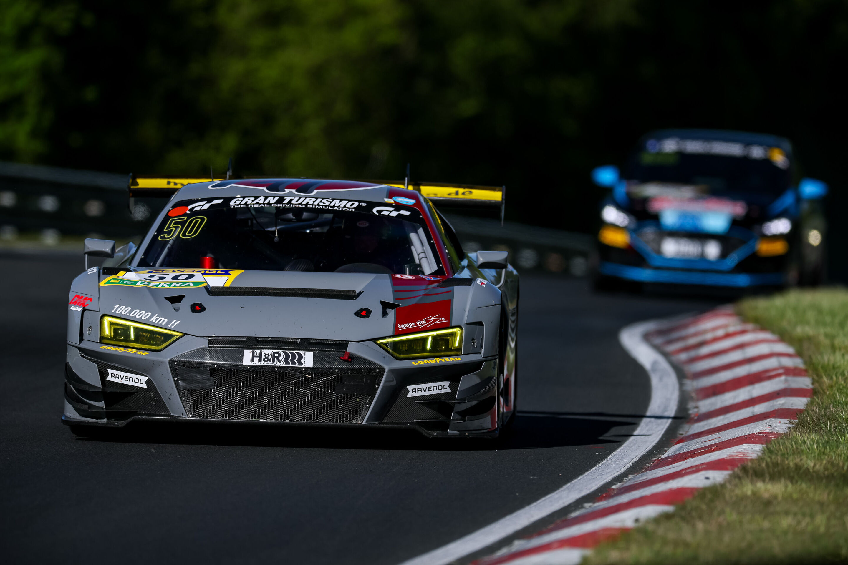 Nürburgring Langstrecken-Serie 2025 - Audi R8 LMS #50 (équipe vitesse), Michael Heimrich//Arno Klasen/Eric Ullström