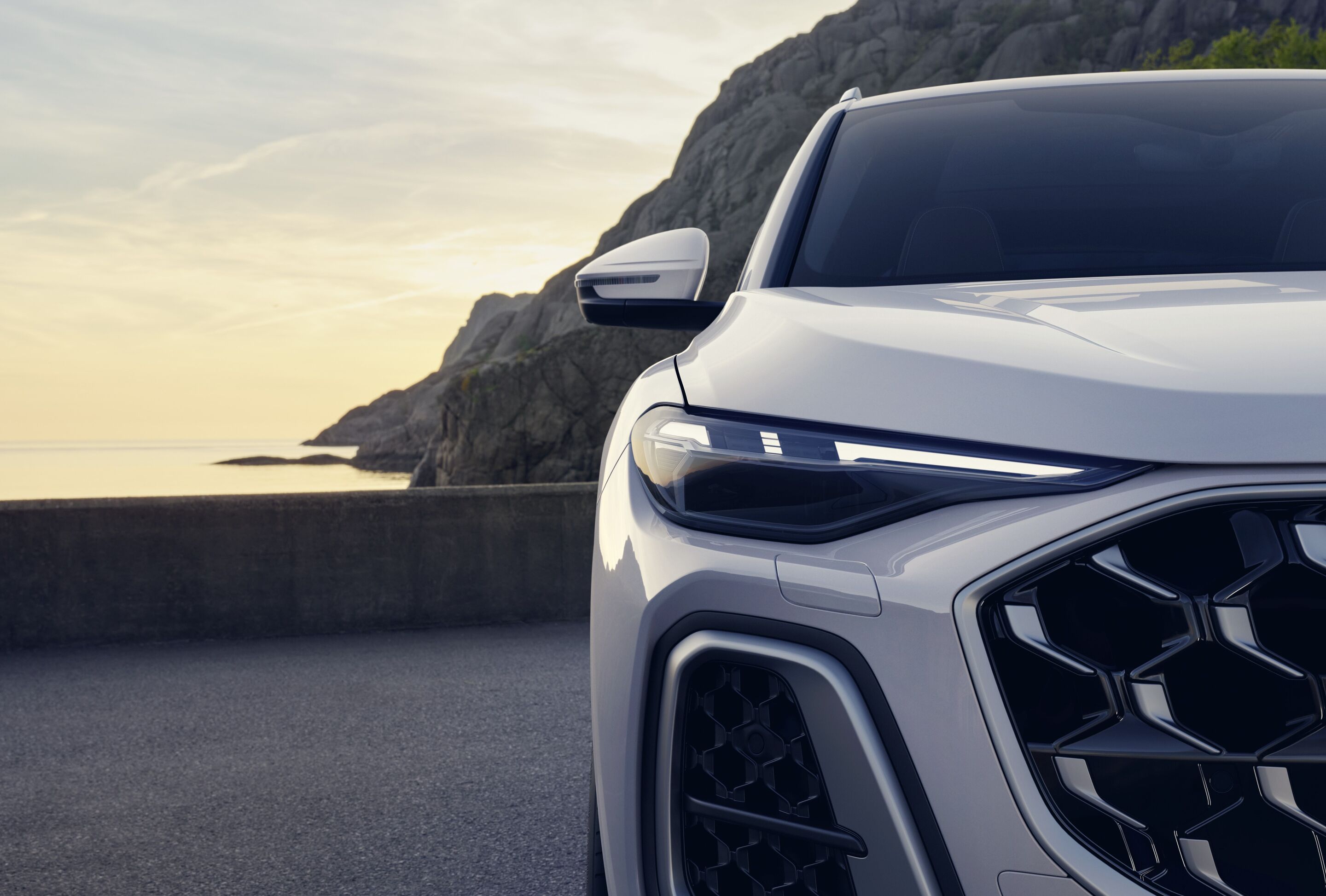 Audi Q5 SUV e-hybrid - Detail,
Colour: Glacier white