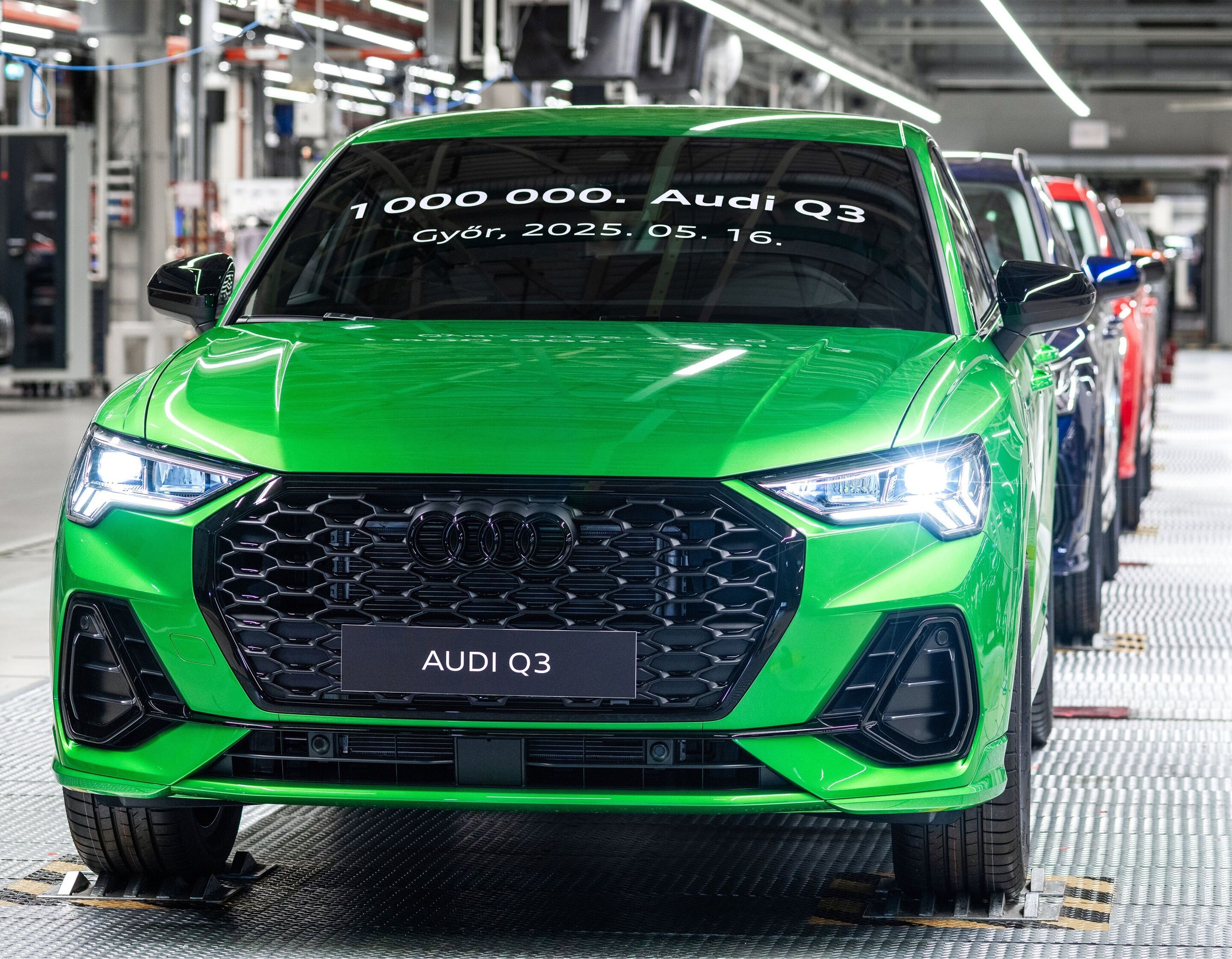 One millionth Audi Q3 made in Győr - Since series production began in 2011, more than two million Audi Q3s have been sold worldwide – one million of them manufactured at the Hungarian plant in Győr.