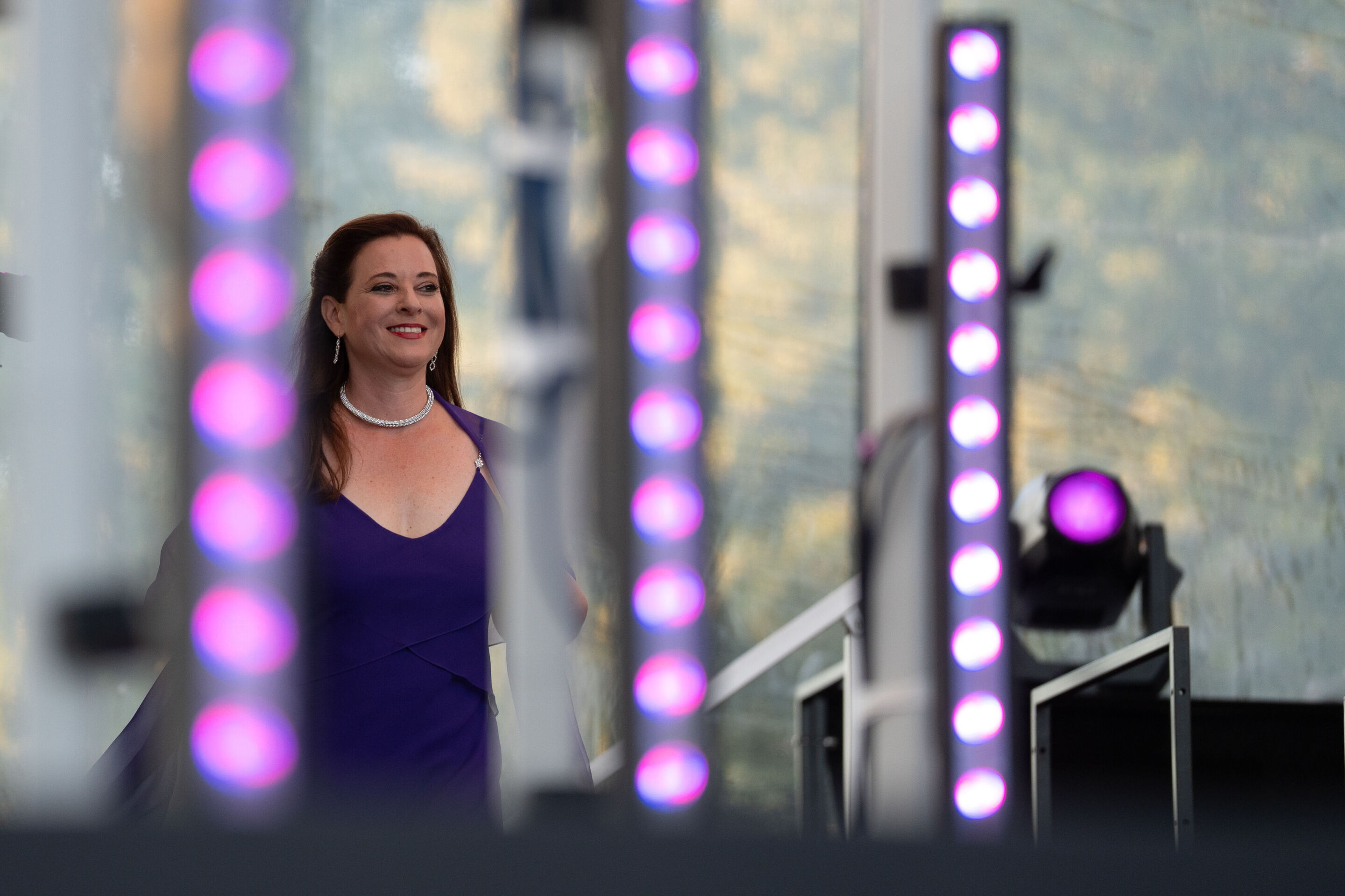 Classic Open Air – German–Italian opera night with the Georgian Chamber Orchestra Ingolstadt - Soprano Hila Baggio stands on stage at the Classic Open Air event in Klenzepark featuring the Georgian Chamber Orchestra Ingolstadt as part of the Audi Summer...