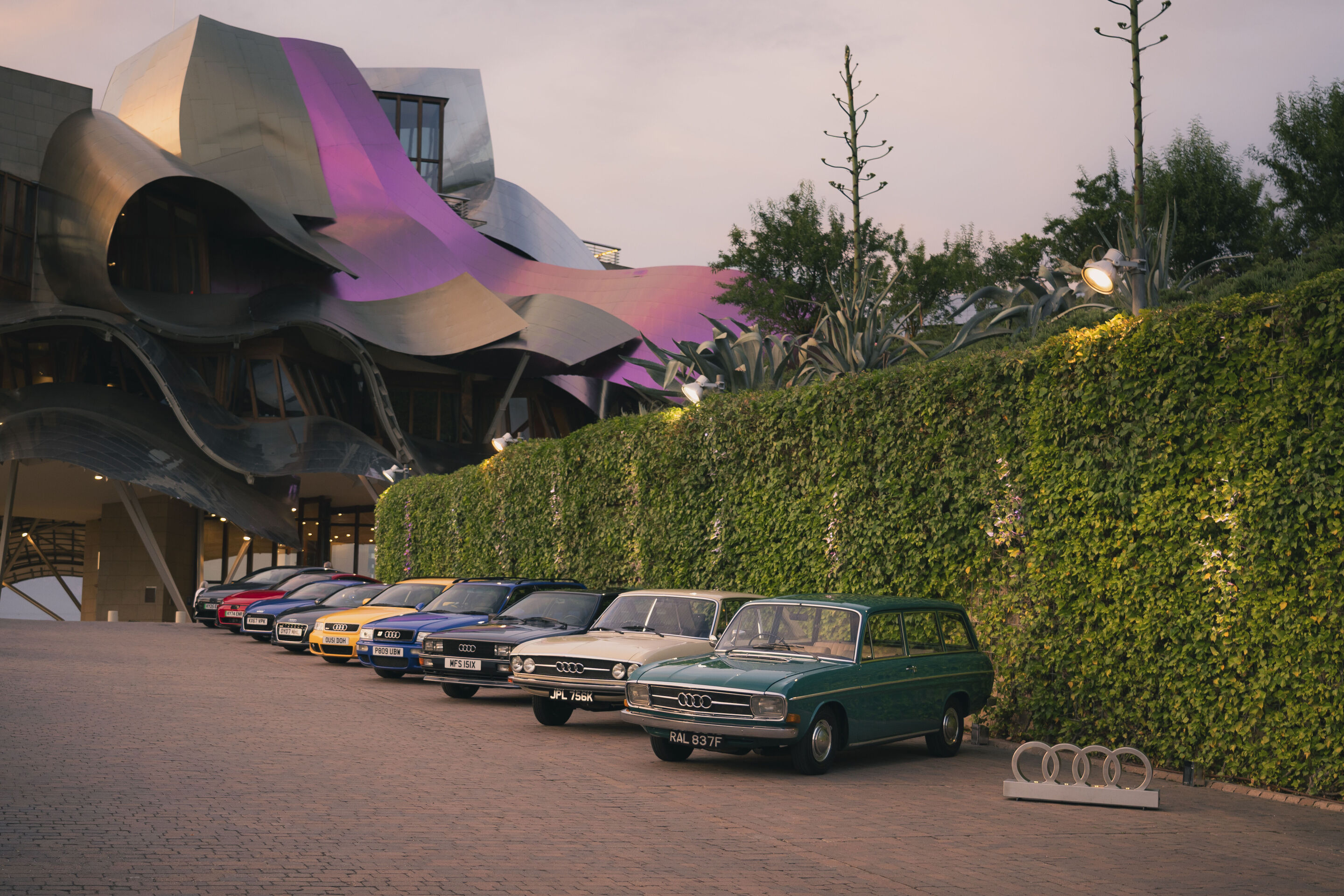 60 years design innovation at Audi - Audi celebrates 60 years of design innovation in Bilbao, Spain, by bringing together a curated selection of iconic vehicles from the heritage fleet of Audi UK:
From the left: Audi A6 Sportback e-tron (2025), Audi RS...