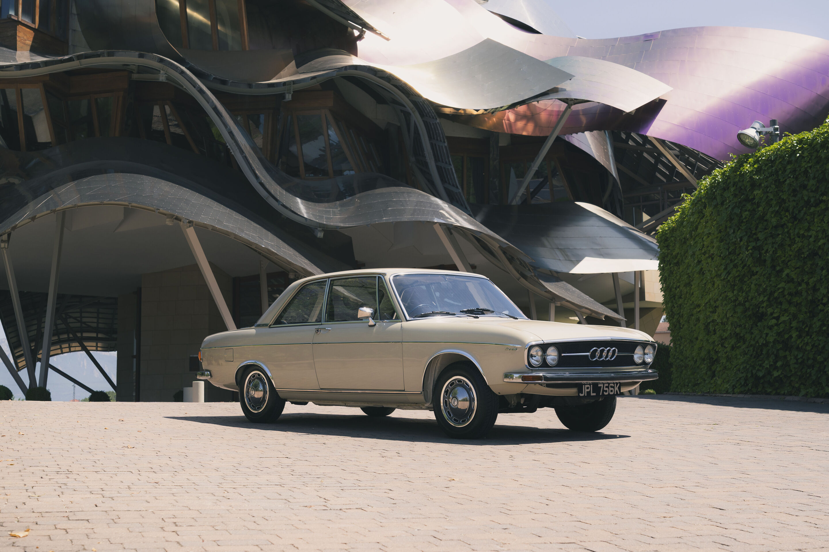 60 years design innovation at Audi - Audi celebrates 60 years of design innovation in Bilbao, Spain, by bringing together a curated selection of iconic vehicles from the heritage fleet of Audi UK:
Audi 100 GL Sedan (1972)