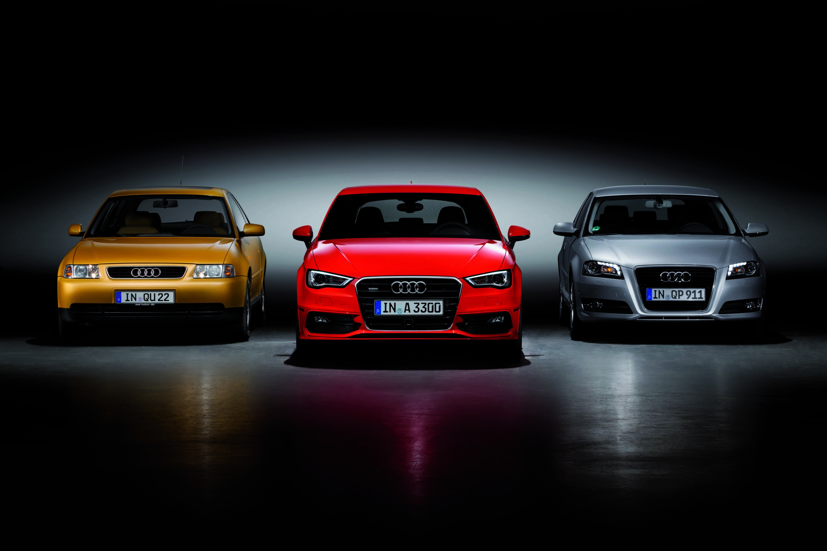 Three generations of the Audi A3