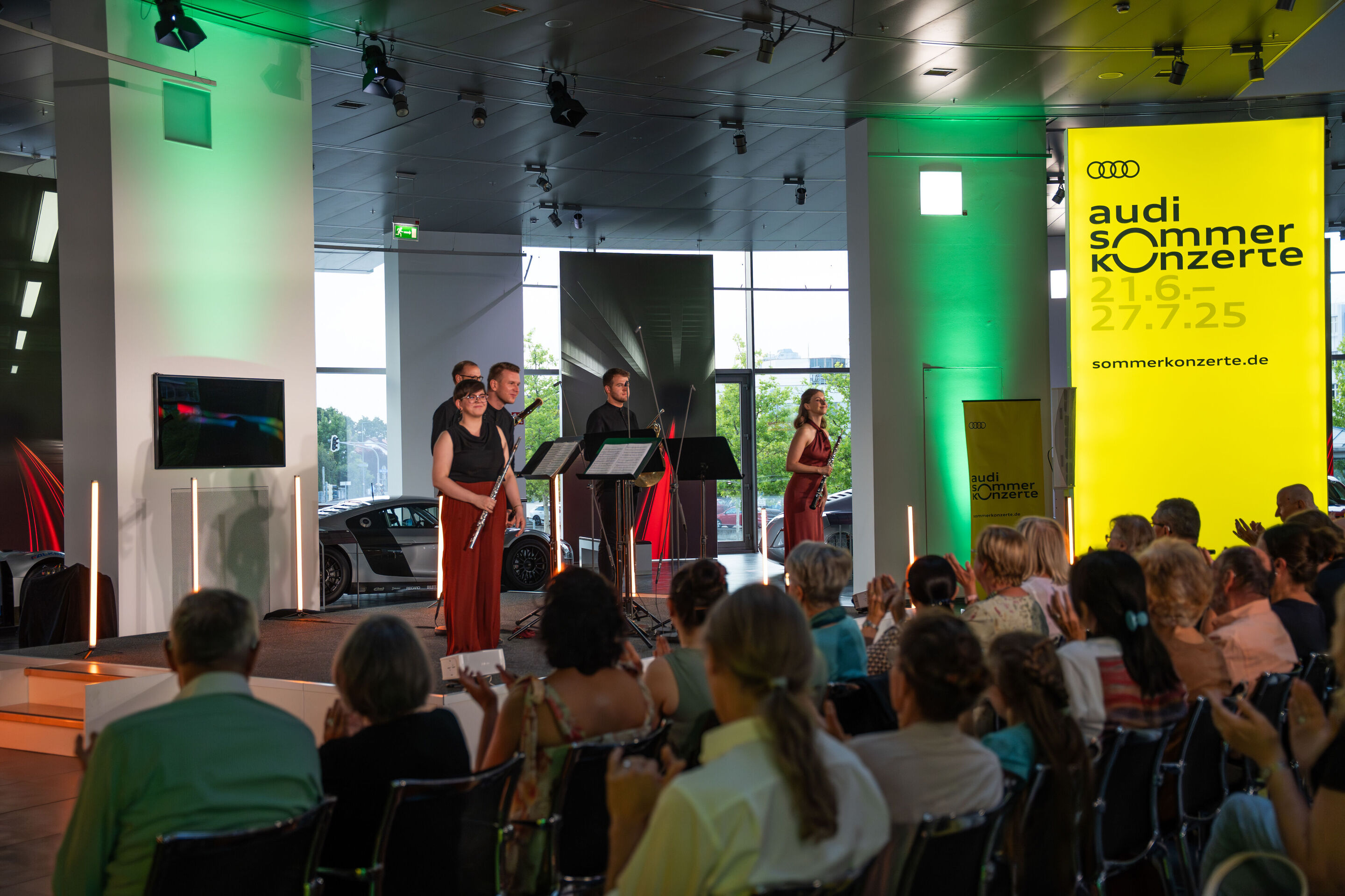 Alinde Quintet – ARD-Musikwettbewerb Preisträger - Auf der Bühne im Audi museum mobile ist das Alinde Quintet zu sehen.