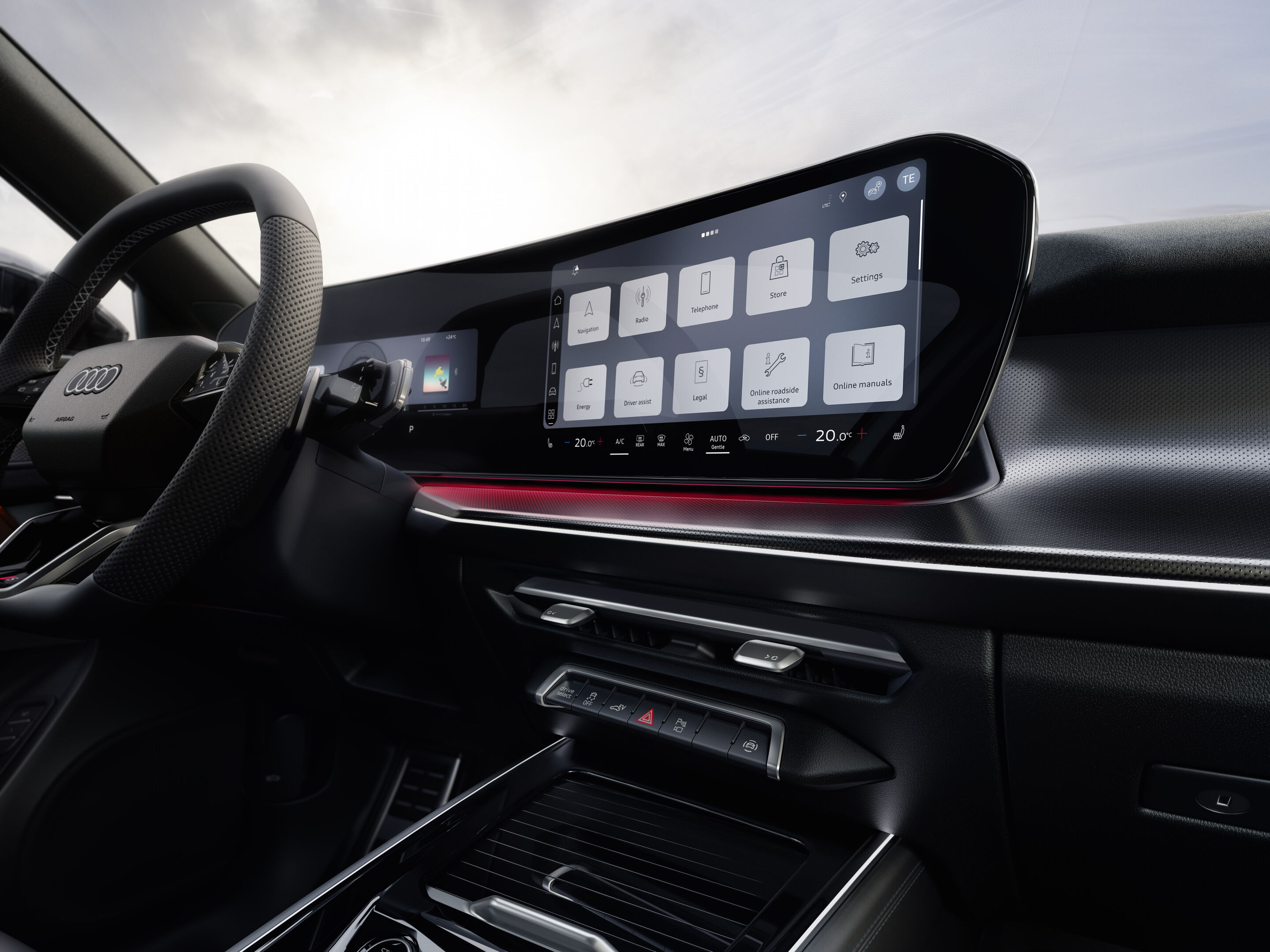 Audi Q3 Sportback - Madeira brown metallic, static shot, interior, detail: MMI touch display
