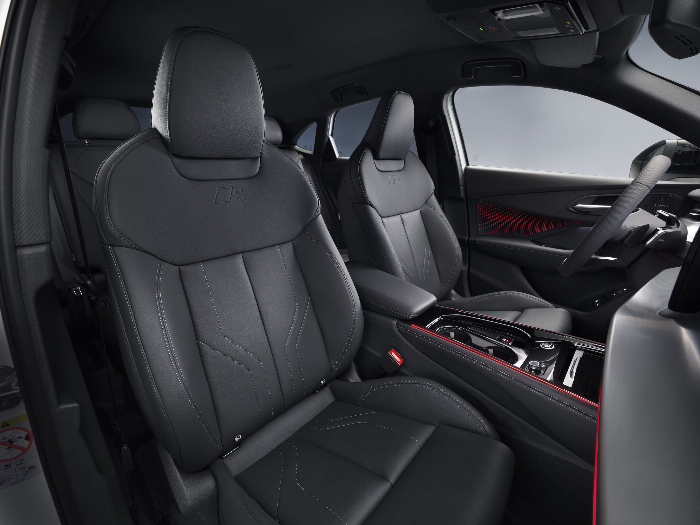 Audi Q3 Sportback e-hybrid - Gletscherweiß Metallic, Studio-Standaufnahme, Interieur, Detailansicht Vordere Sitzreihe