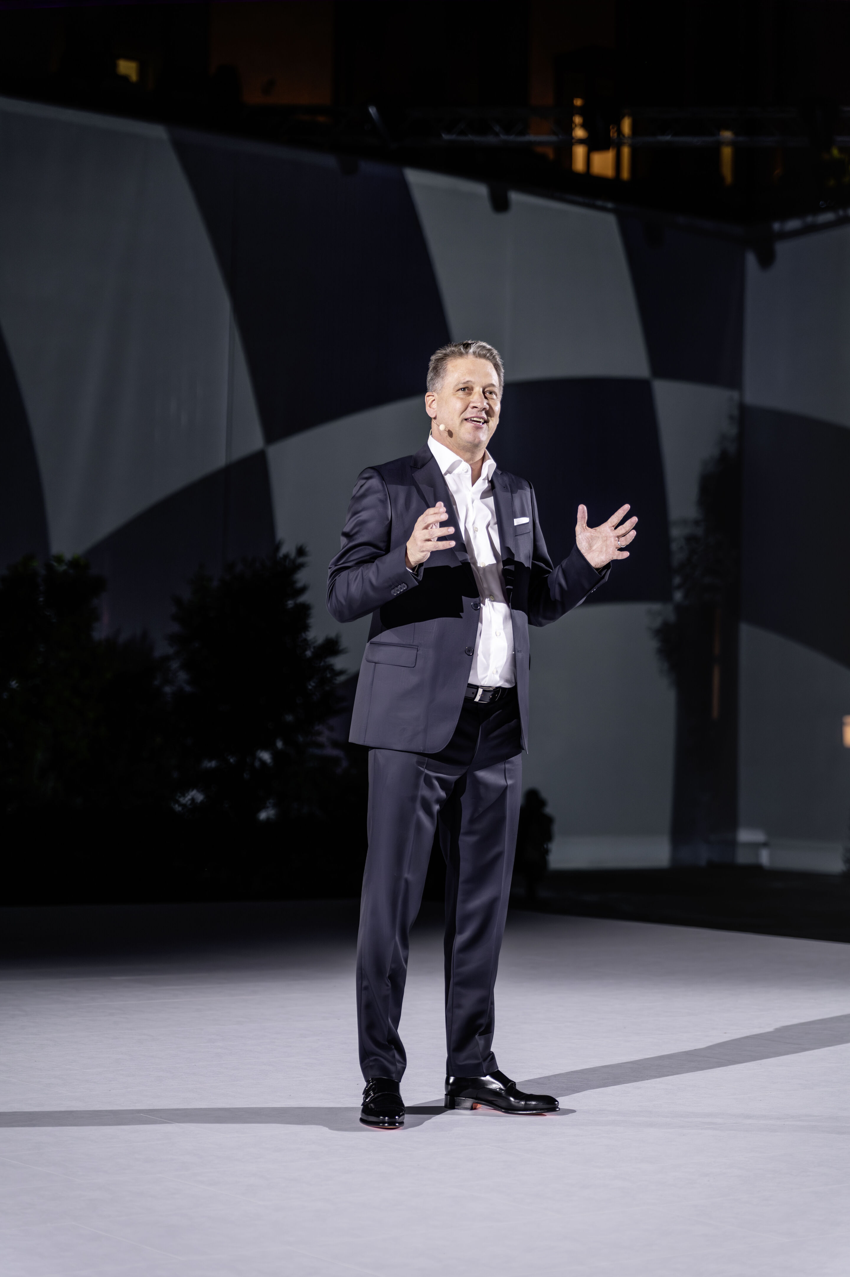 A new beginning in Milan: Audi unveils new design - Audi CEO Gernot Döllner at the 'Strive for clarity' event on September 2, 2025, in Milan, Italy