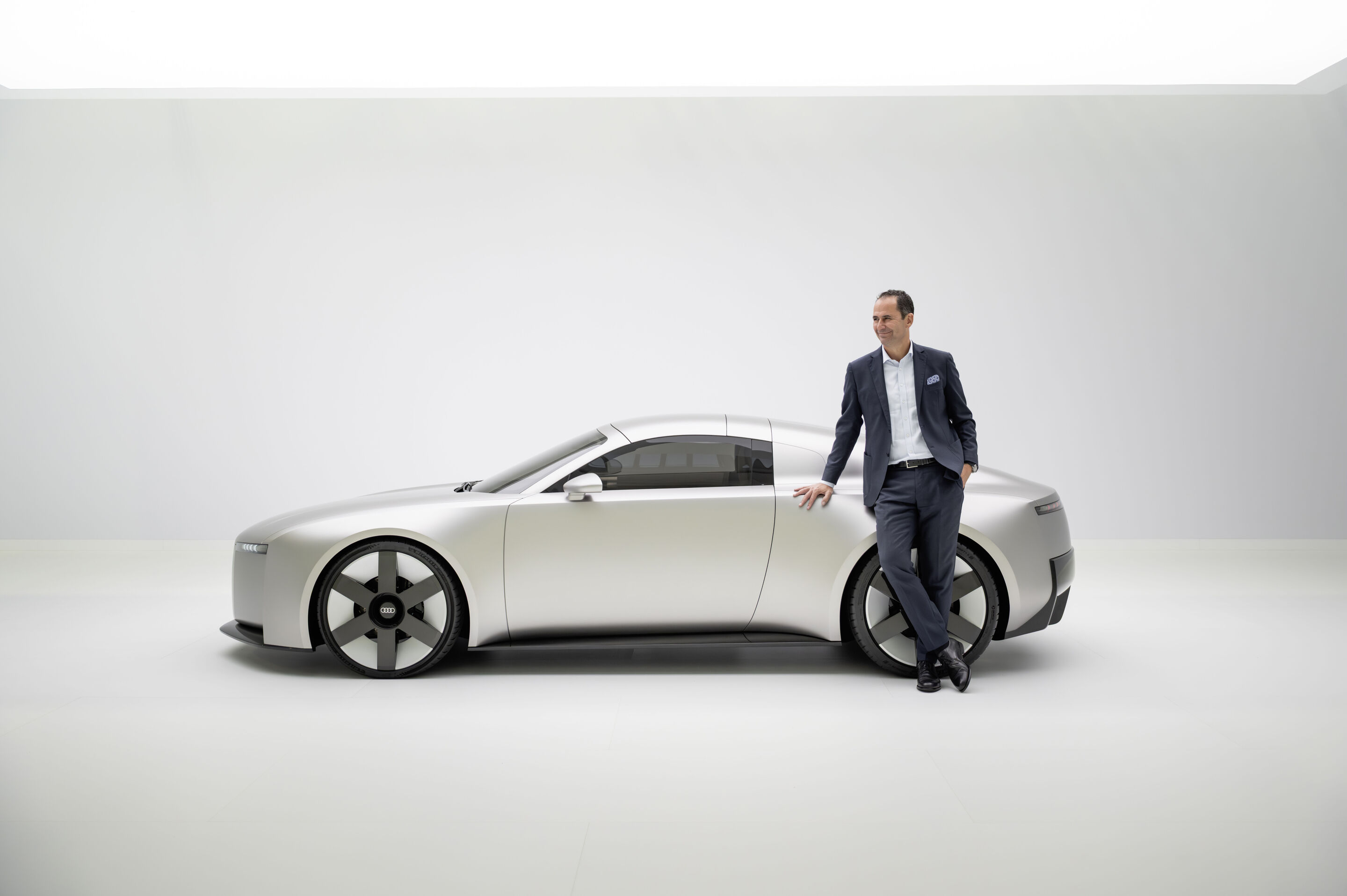 Strong portfolio, new clarity: Audi at IAA Mobility - Marco Schubert, Member of the Board of Management at AUDI AG Sales and Marketing, in front of the Audi Concept C