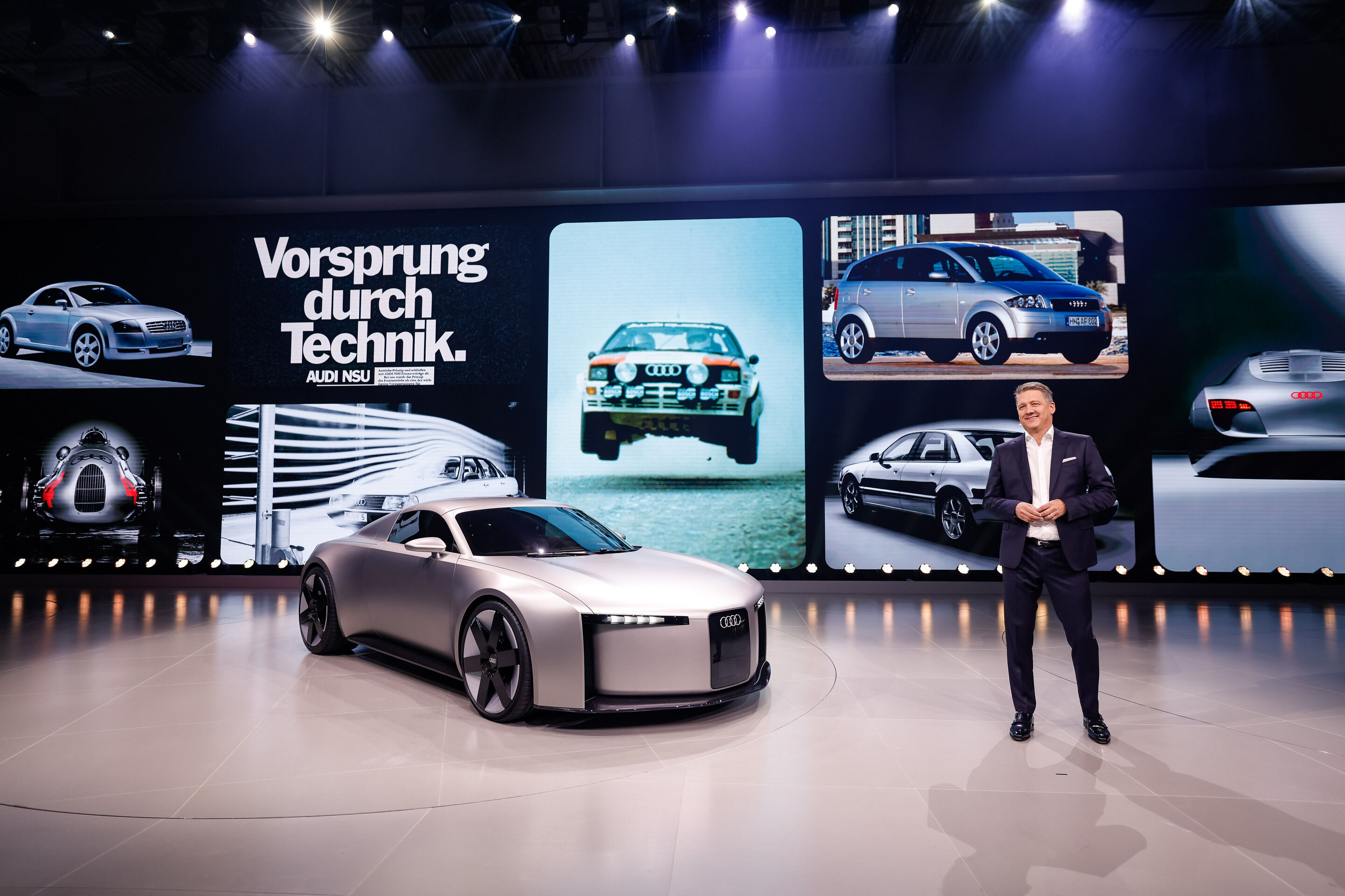 Audi at IAA Mobility - Audi CEO Gernot Döllner presents the Audi Concept C at the Volkswagen Group event on September 7, 2025.