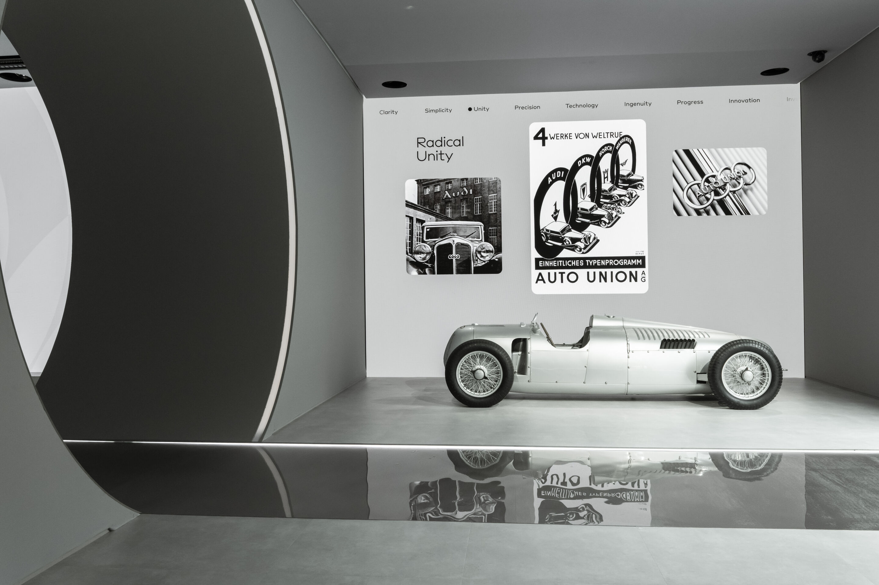 Audi at IAA Mobility - At the Open Space on Wittelsbacherplatz in Munich, Audi also showcases its heritage – here, the Auto Union Type C.