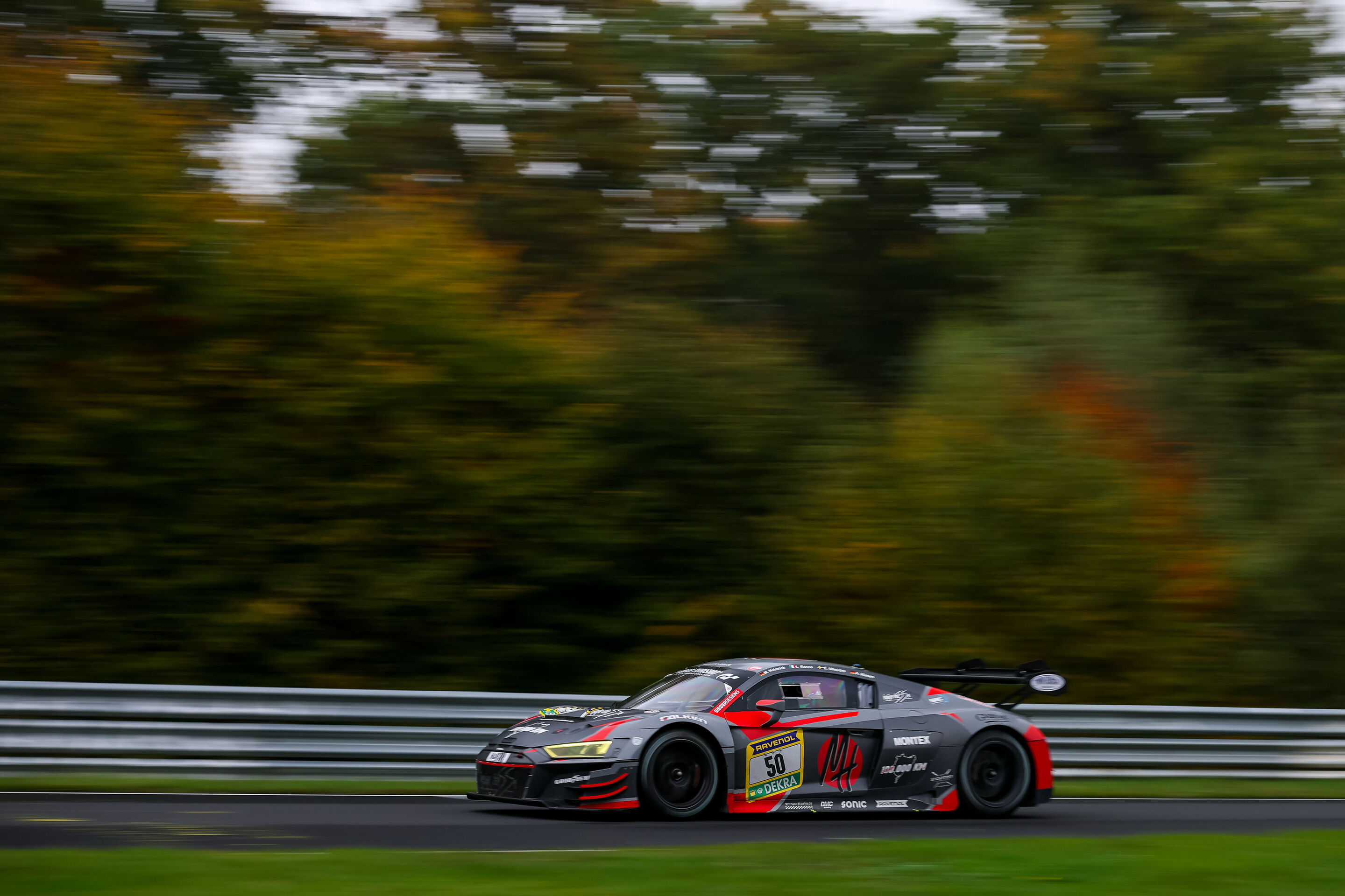 Nürburgring Langstrecken-Serie 2025 - Audi R8 LMS #50 (équipe vitesse), Michael Heimrich/Arno Klasen/Lorenzo Rocco