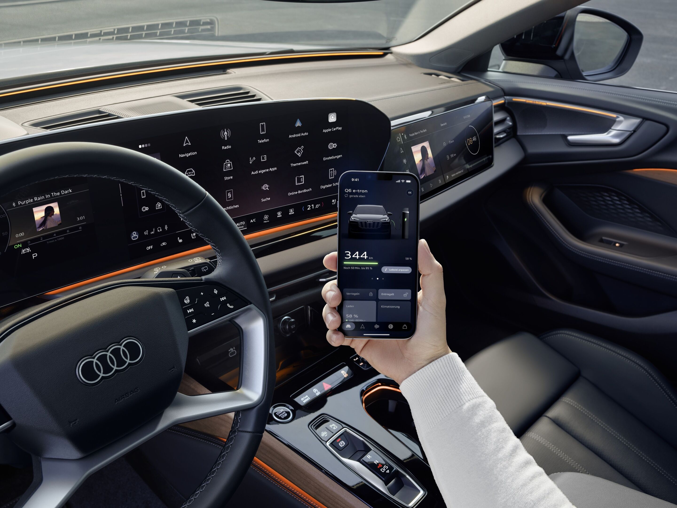 Relaunch der myAudi App - Beim Fahren von Elektroautos wird die App zum smarten Begleiter.