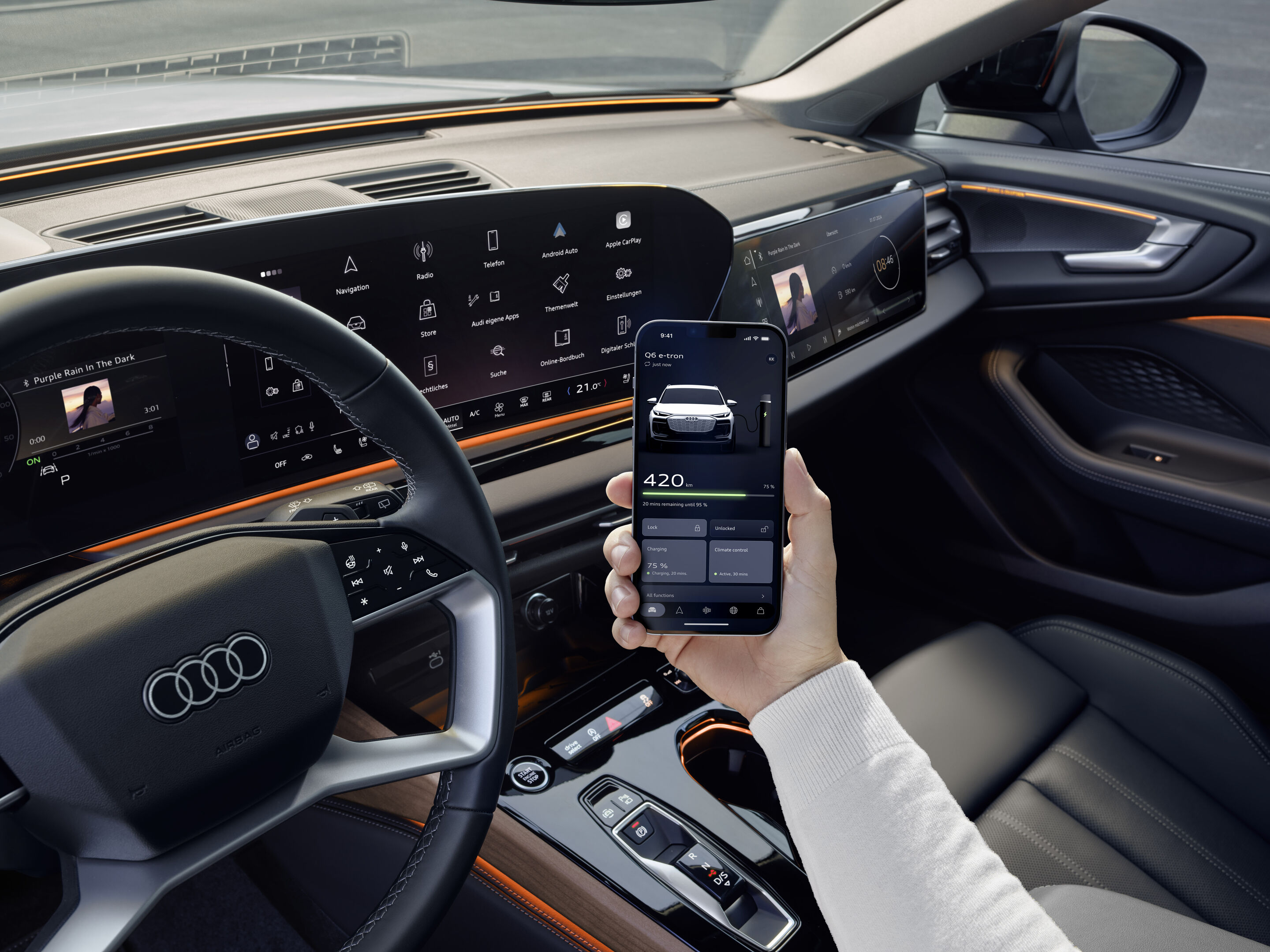 Relaunch of the myAudi app - The app becomes a smart companion for drivers of electric vehicles.
