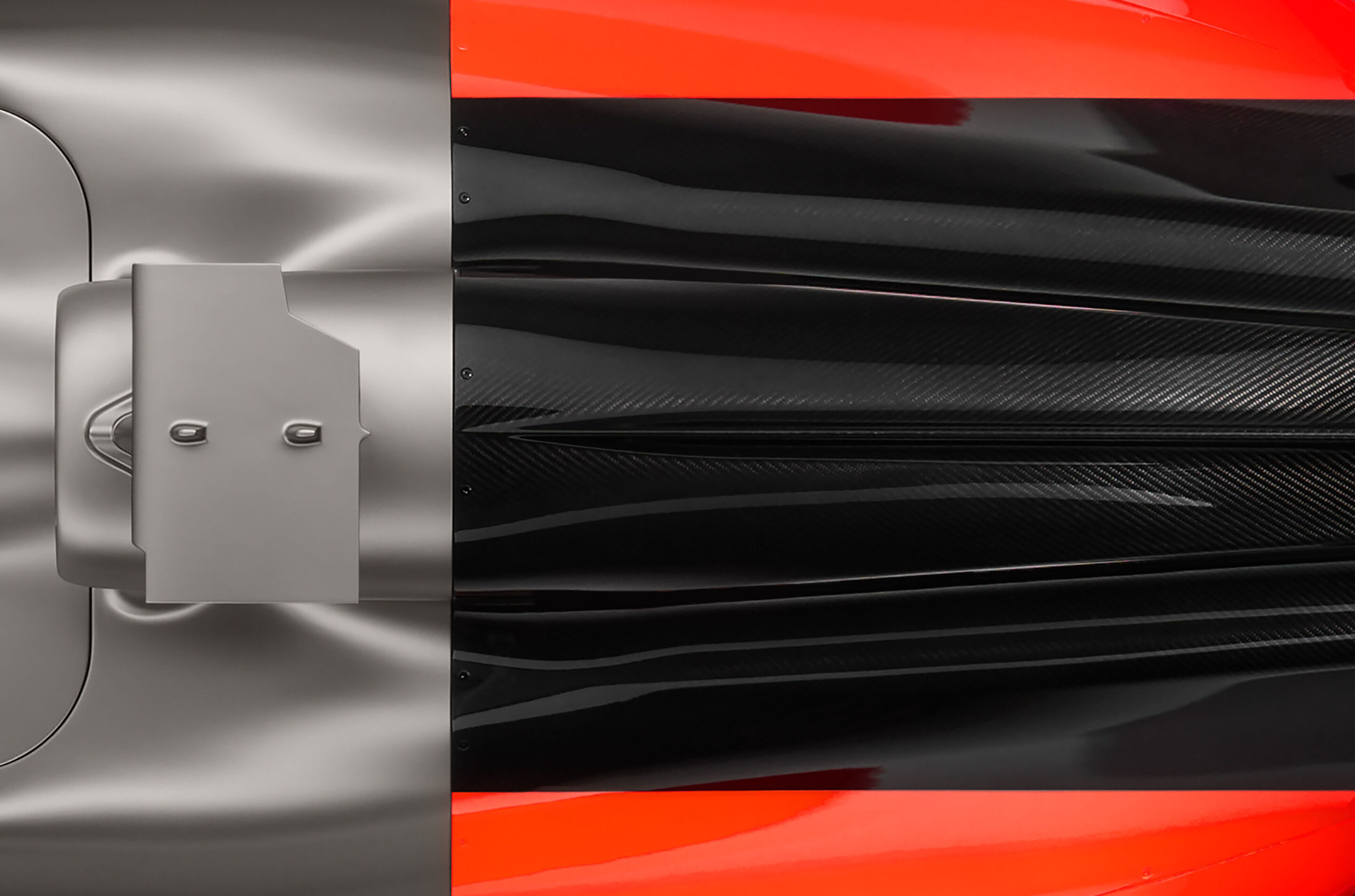 Audi R26 Concept - Indoor studio shot, exterior, bird’s-eye view, detail of air intake and engine cover