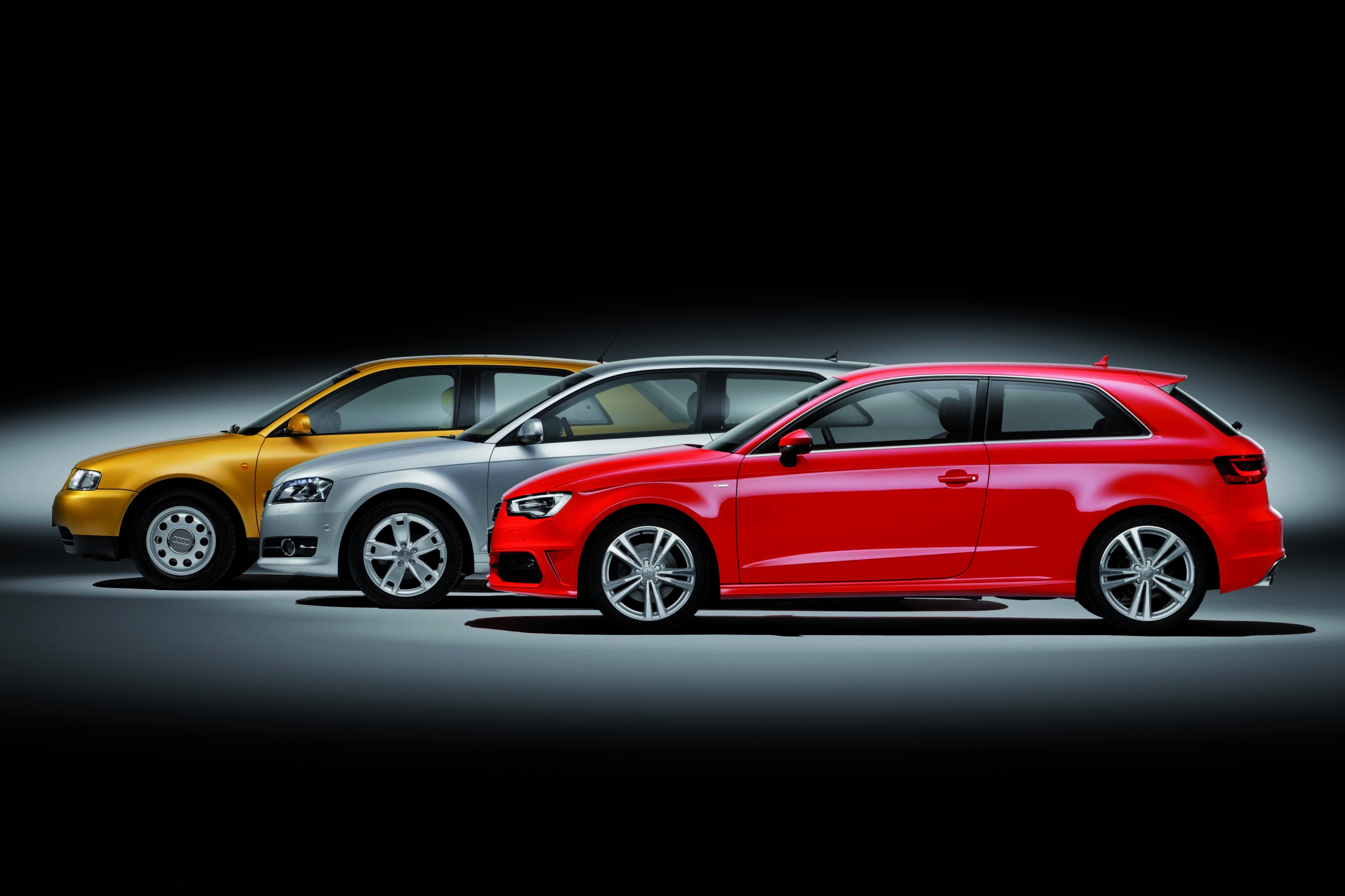 Three generations of the Audi A3