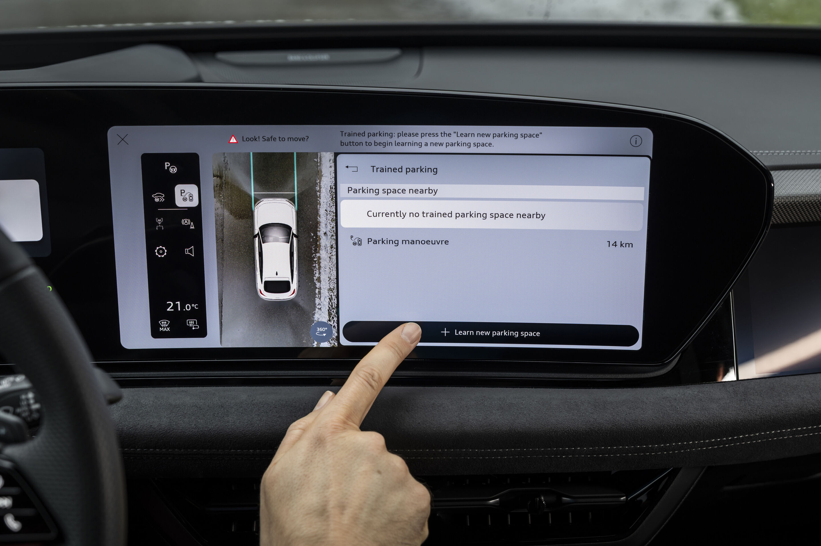 Updates for five Audi model series: more emotion, comfort, and features in store - With the ‘Trained Parking’ function, up to five parking maneuvers can be stored and automatically executed on private property.