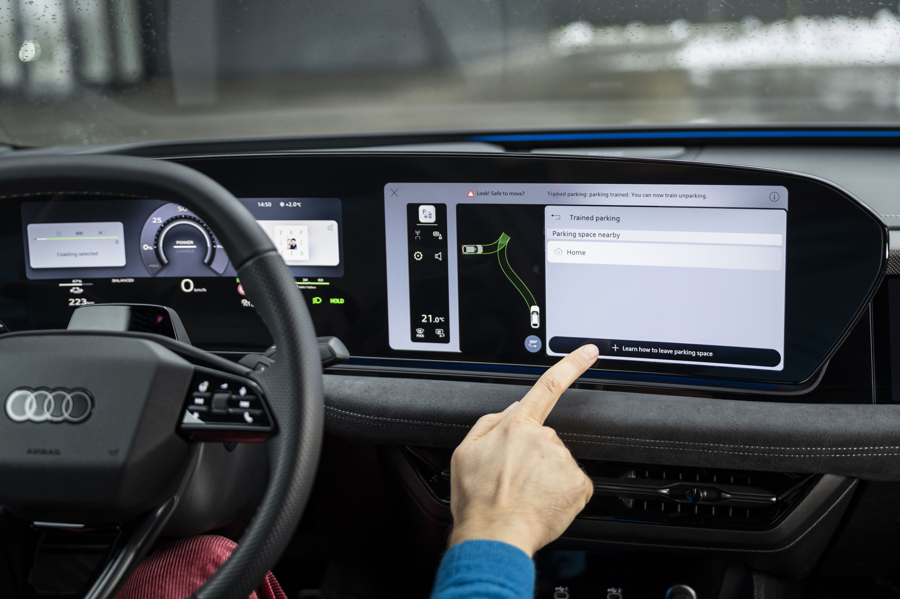 Updates for five Audi model series: more emotion, comfort, and features in store - With the ‘Trained Parking’ function, up to five parking maneuvers can be stored and automatically executed on private property.