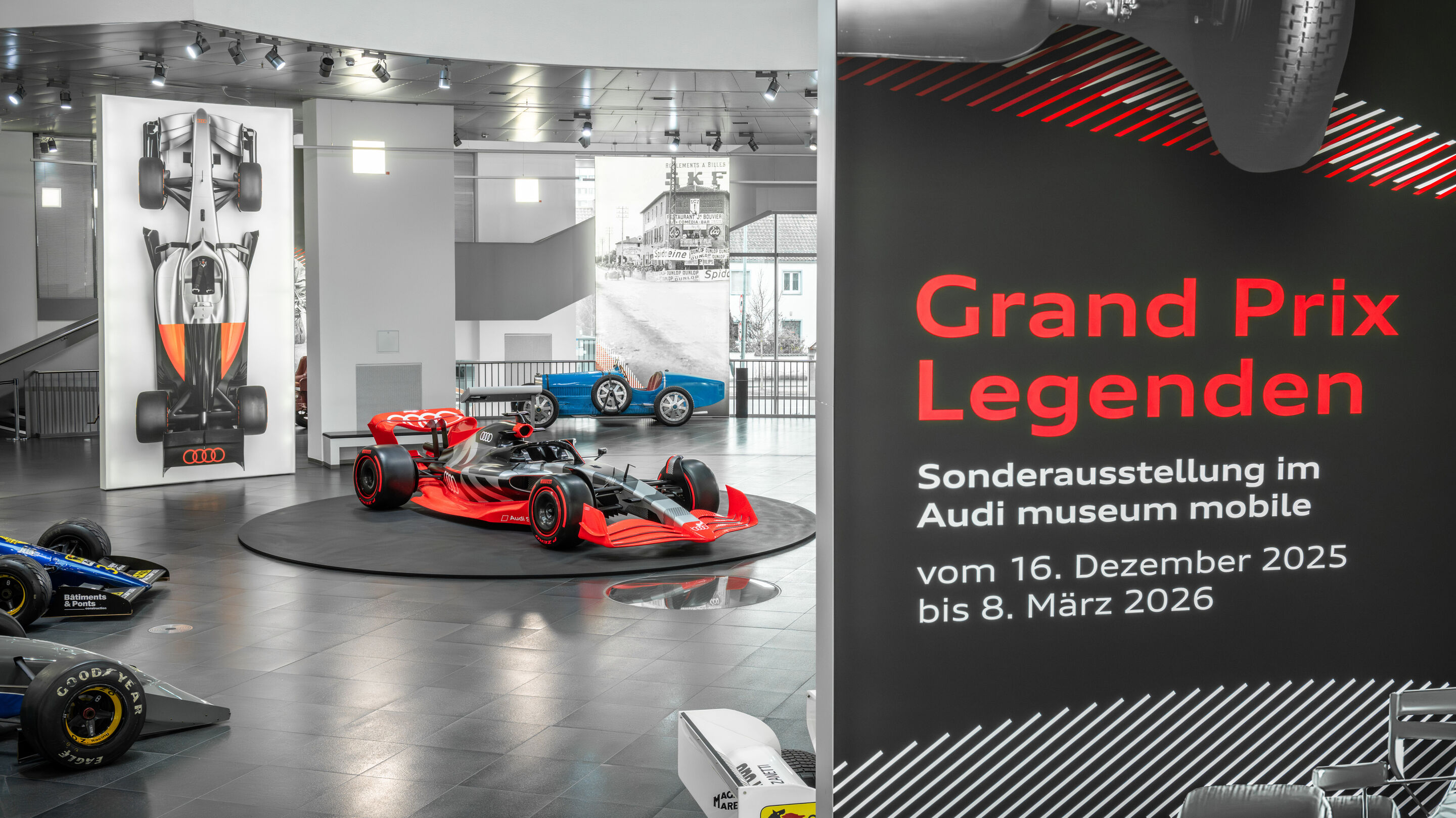 Pure performance at the Audi museum mobile: New “Legends of Grand Prix” exhibition - Audi will enter Formula 1 in 2026, competing at the pinnacle of motorsport. To mark the occasion, Audi Tradition is looking back at the origins of Grand Prix racing in...
