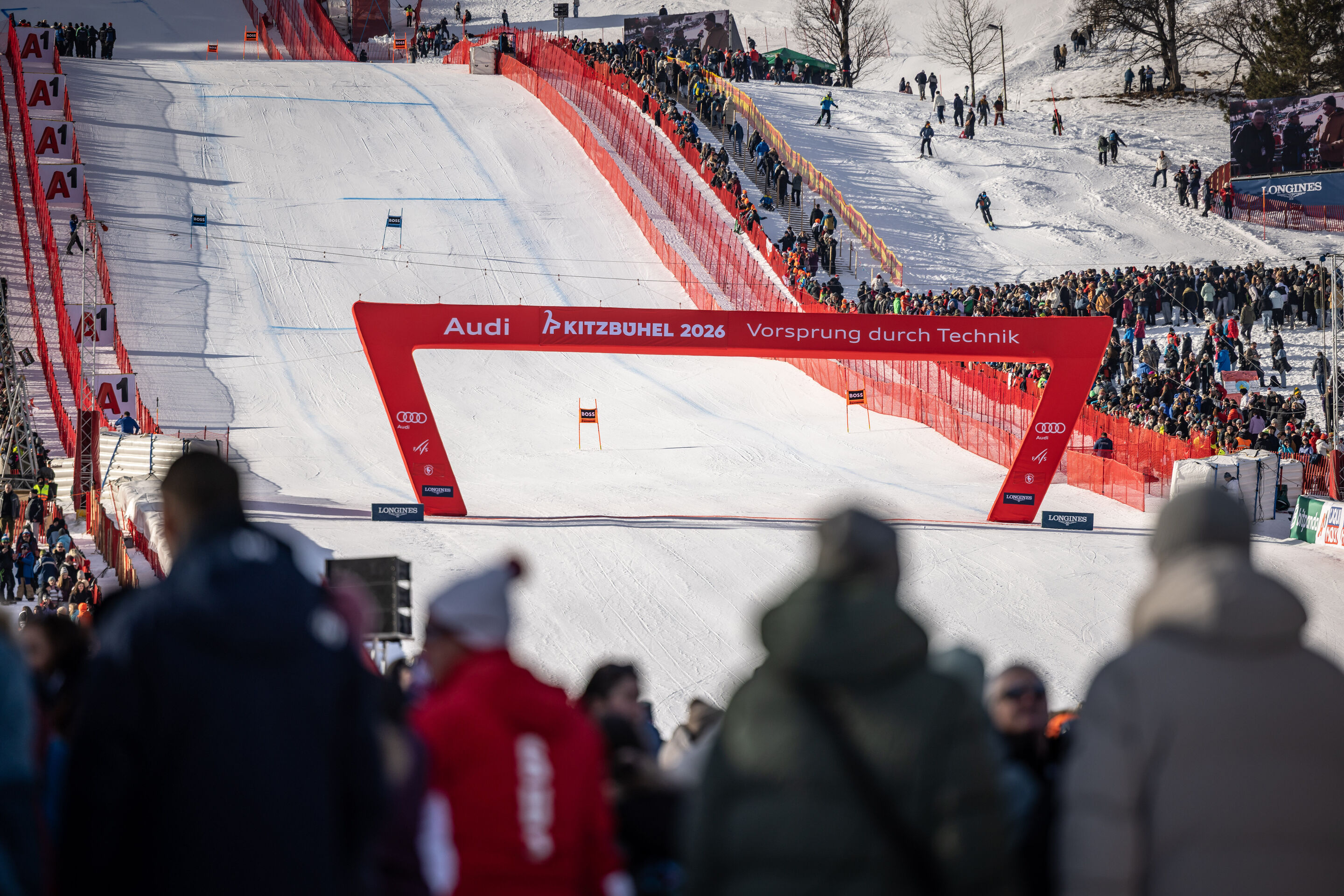 Audi at the Hahnenkamm Race in Kitzbühel 2026 - Audi has been sponsor of the Hahnenkamm Race in Kitzbühel for over 20 years.