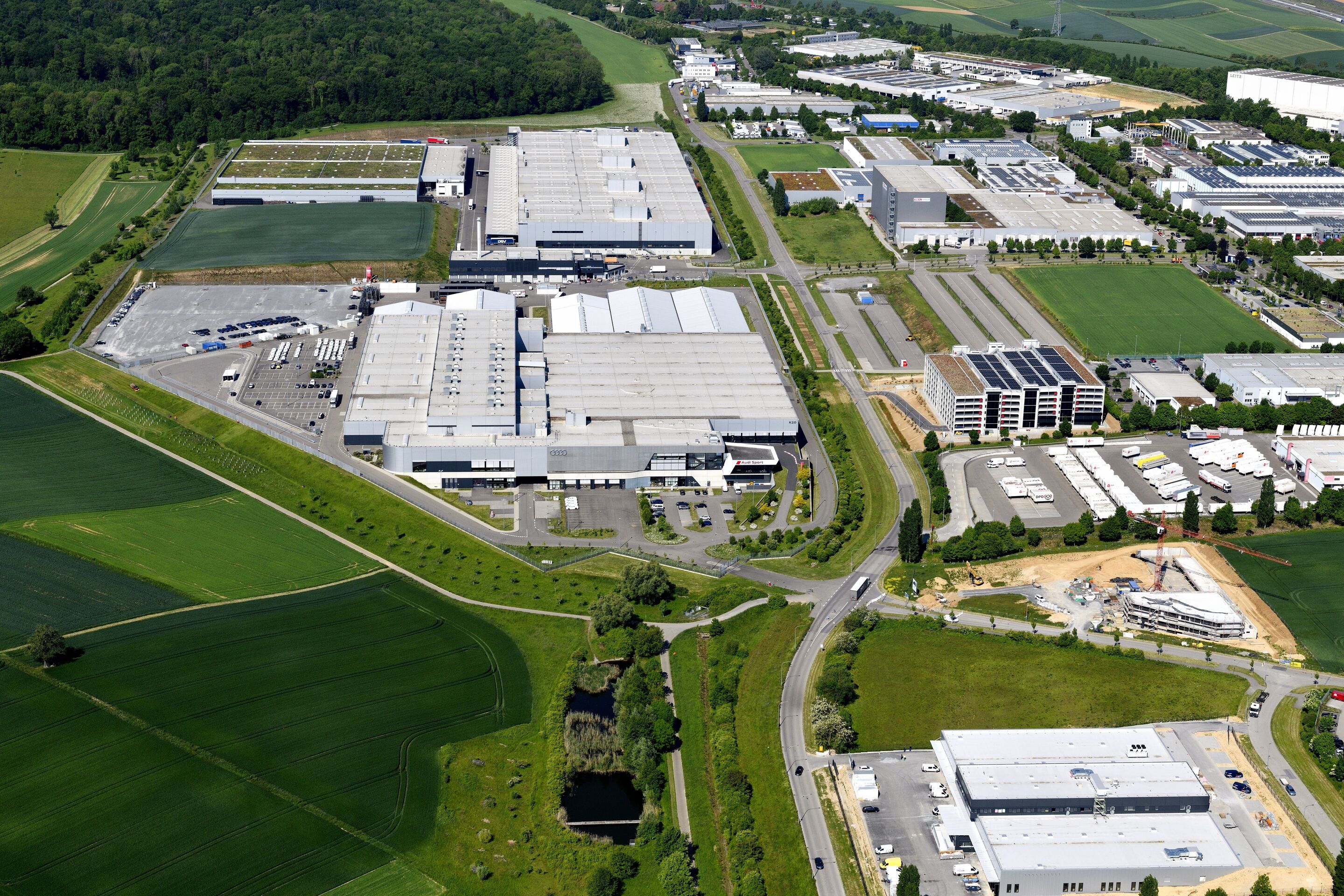 Aerial view of Audi at Böllinger Höfe - Aerial view of Audi at Böllinger Höfe