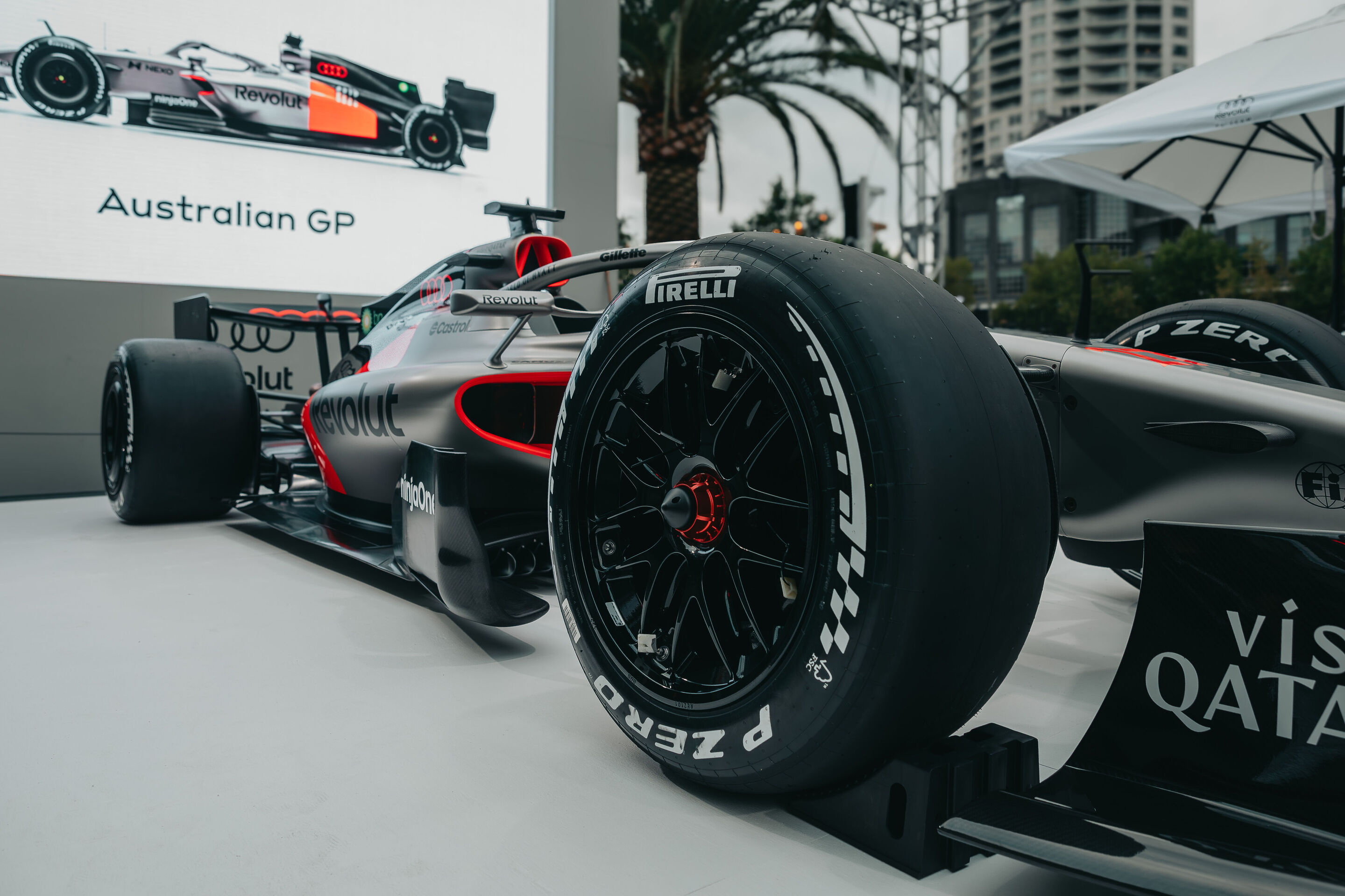Audi makes its Formula 1 debut - The Audi R26 show car.