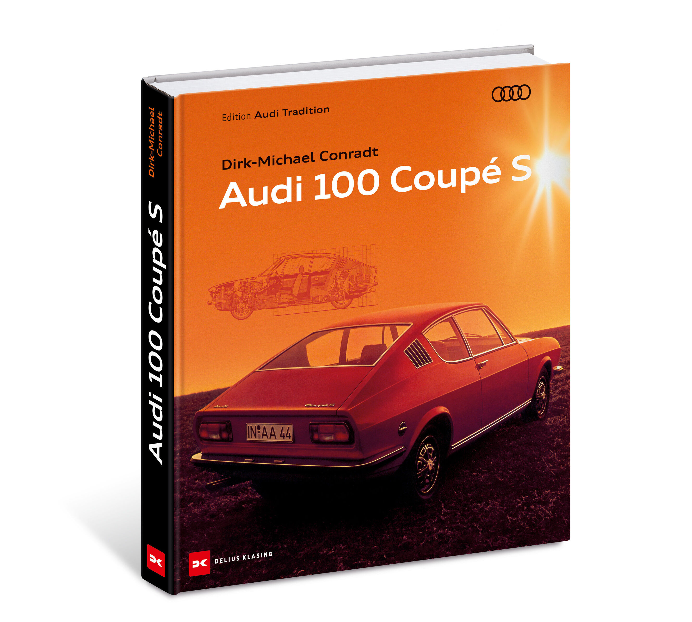 The cover of the new book “Audi 100 Coupé S” from the Audi Tradition series.