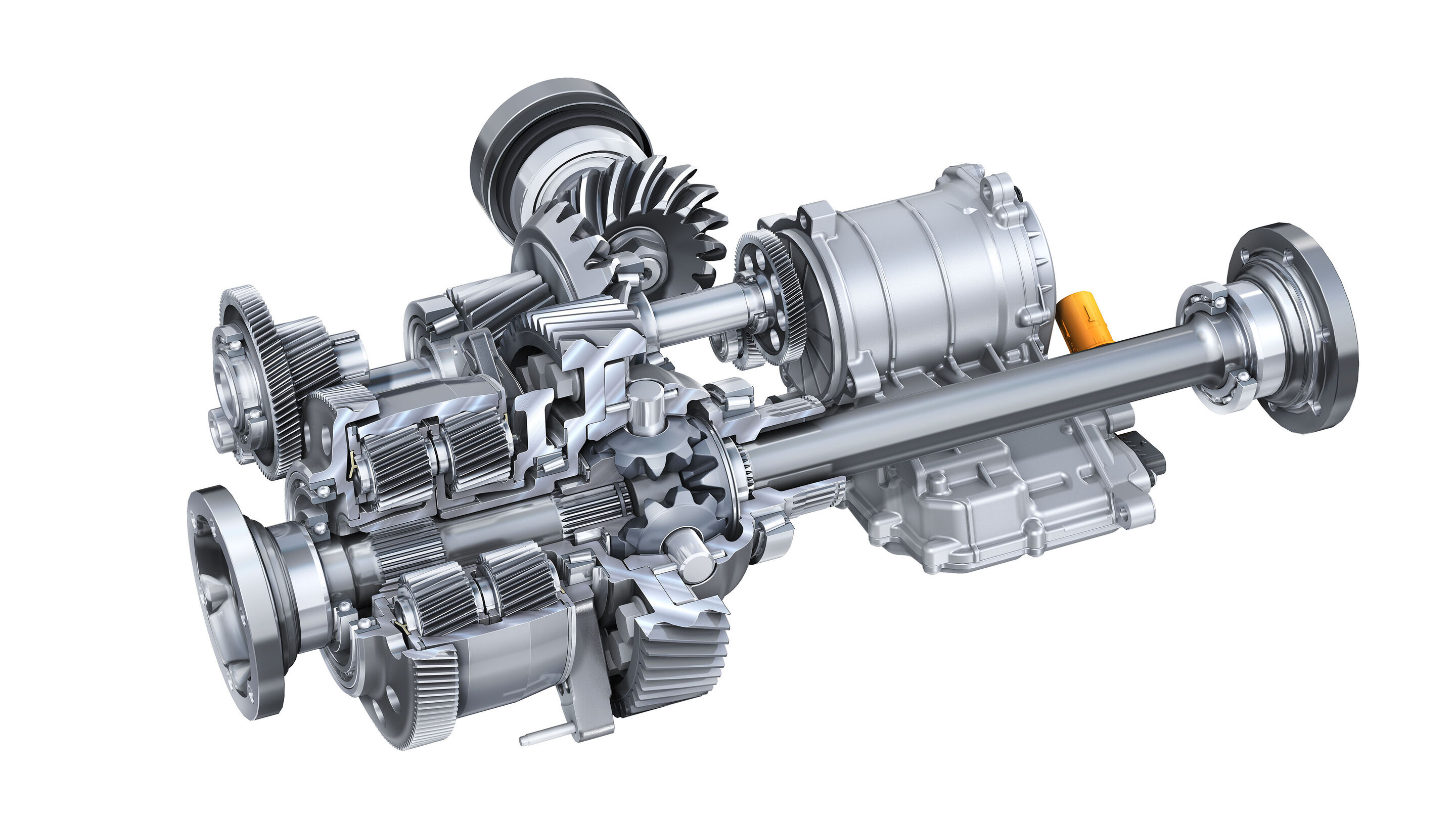 Illustration - Audi RS 5 quattro with dynamic torque control - electromechanical torque vectoring in the rear differential