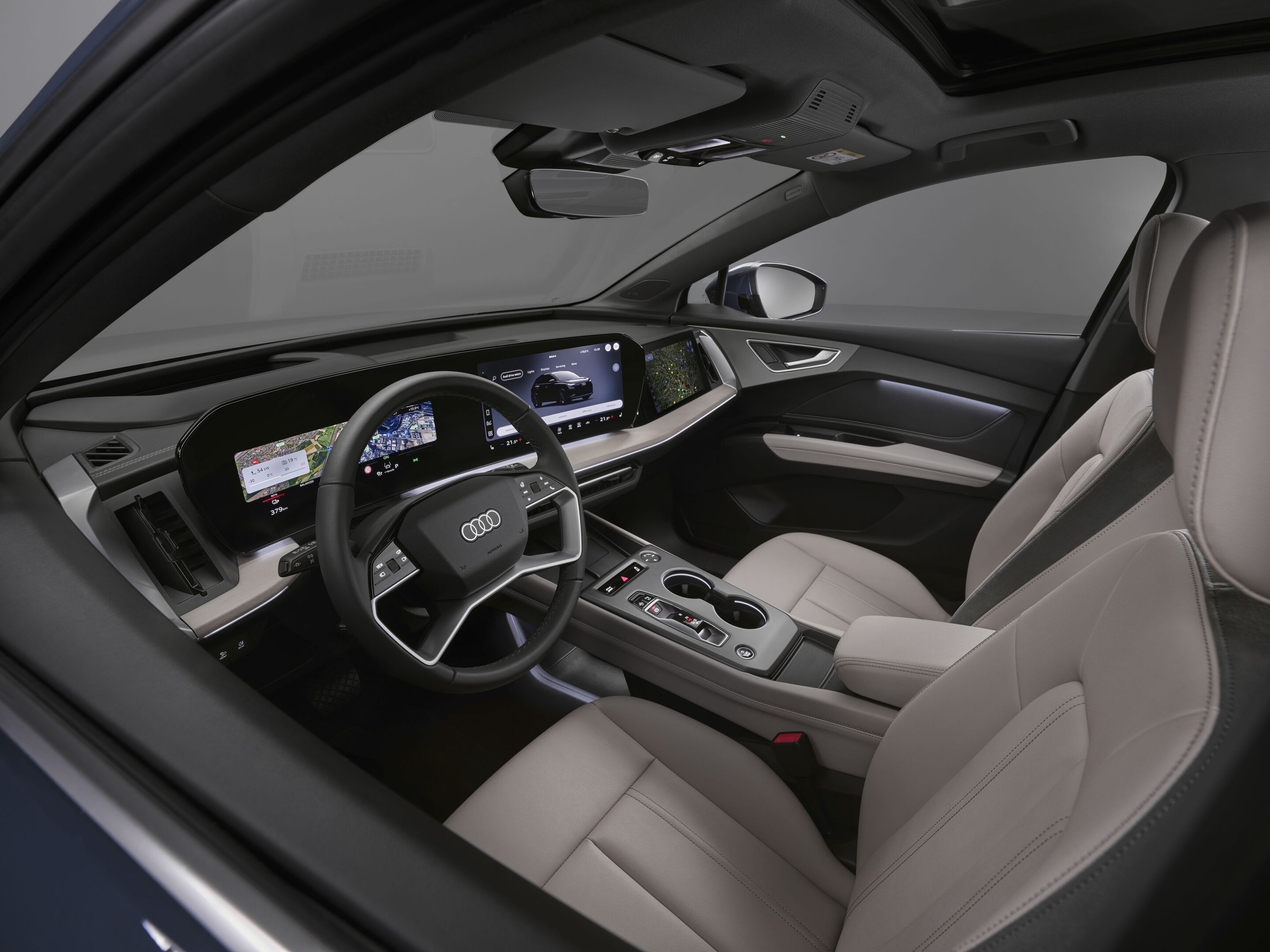 Audi Q4 SUV e-tron - Studio photo, interior, digital stage