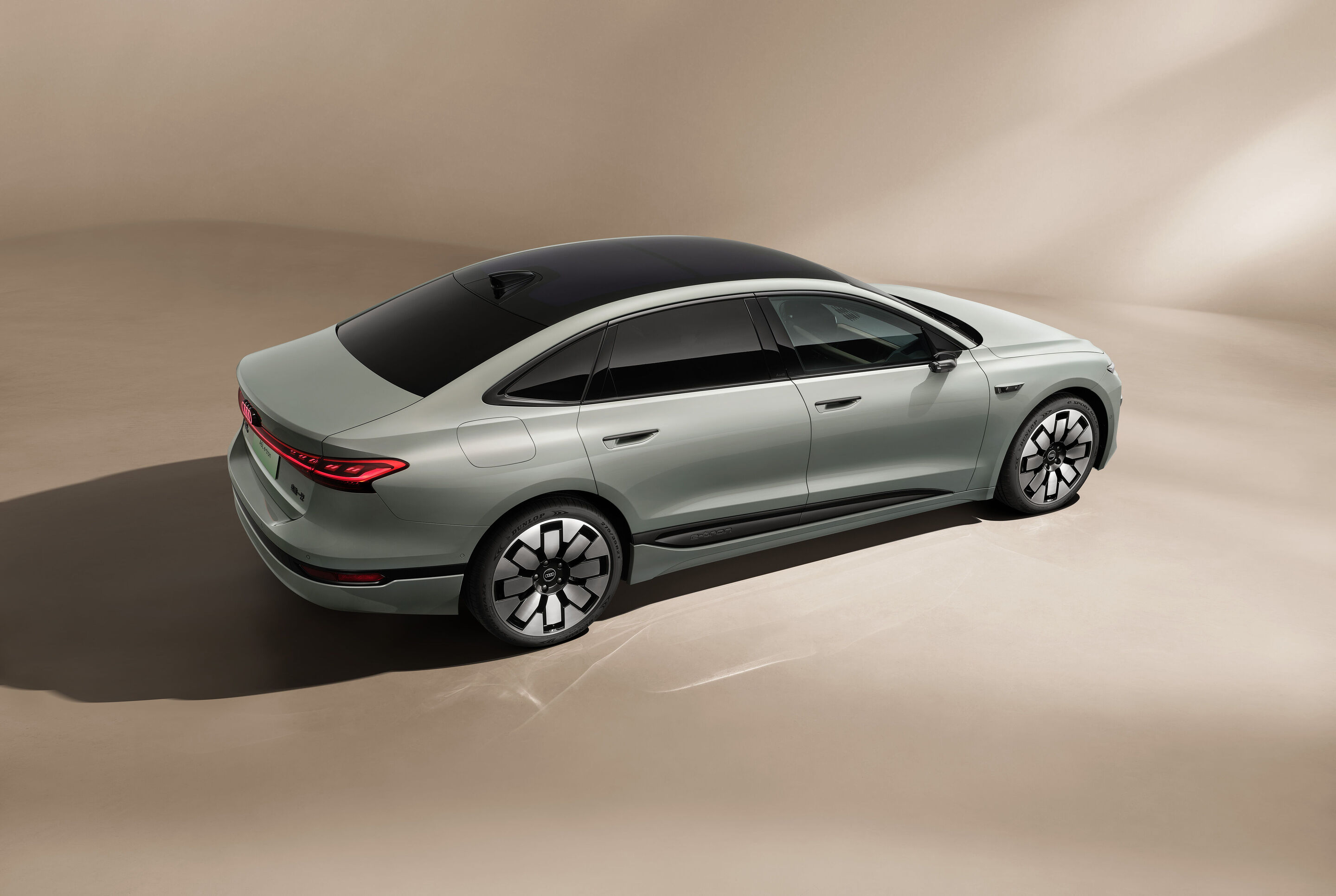 Audi at Auto China 2026 - Audi A6L e-tron, studio static shot, exterior, elevated three-quarter rear view