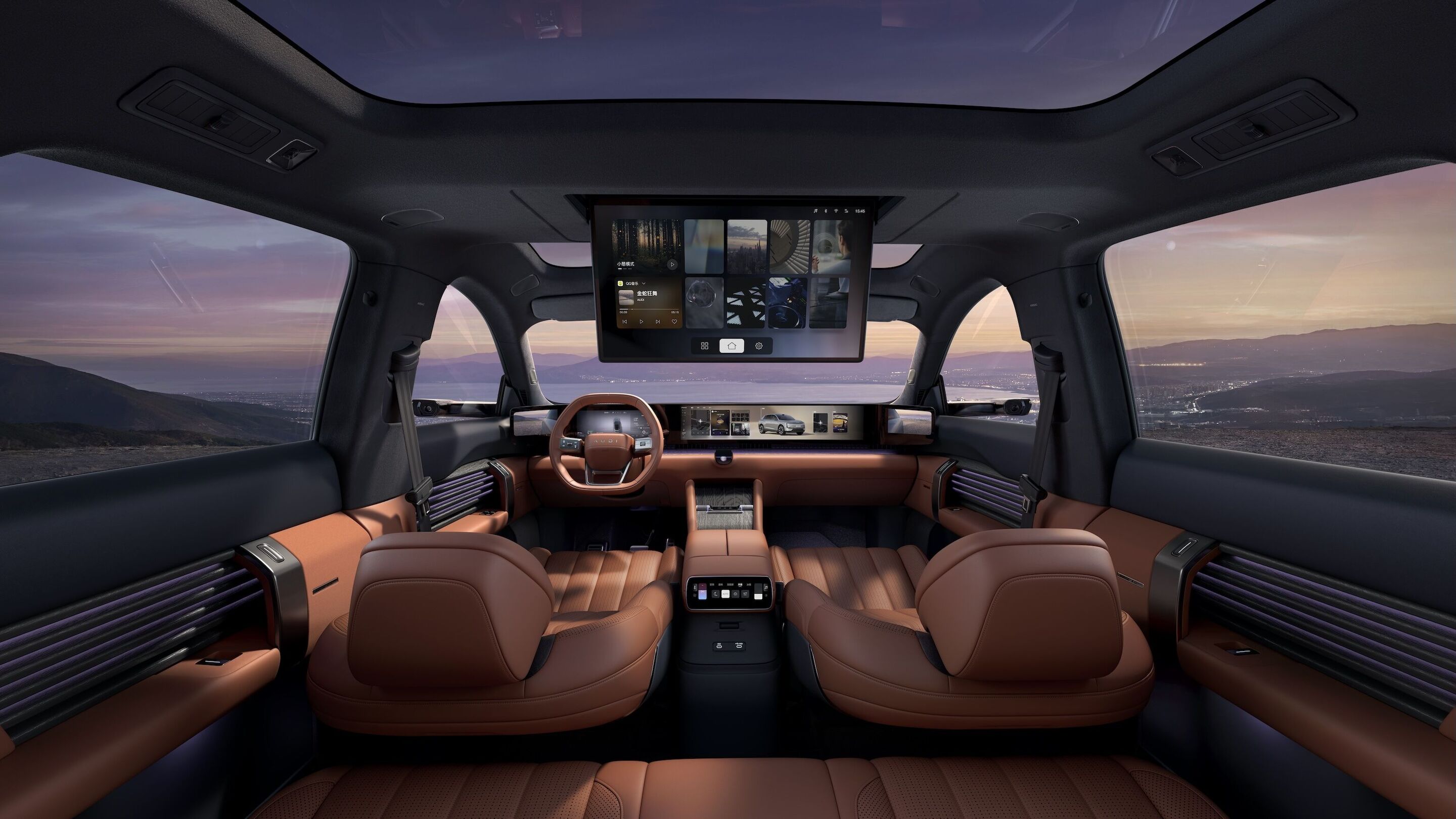 Audi at Auto China 2026 - Outdoor static shot, interior of the Audi E7X