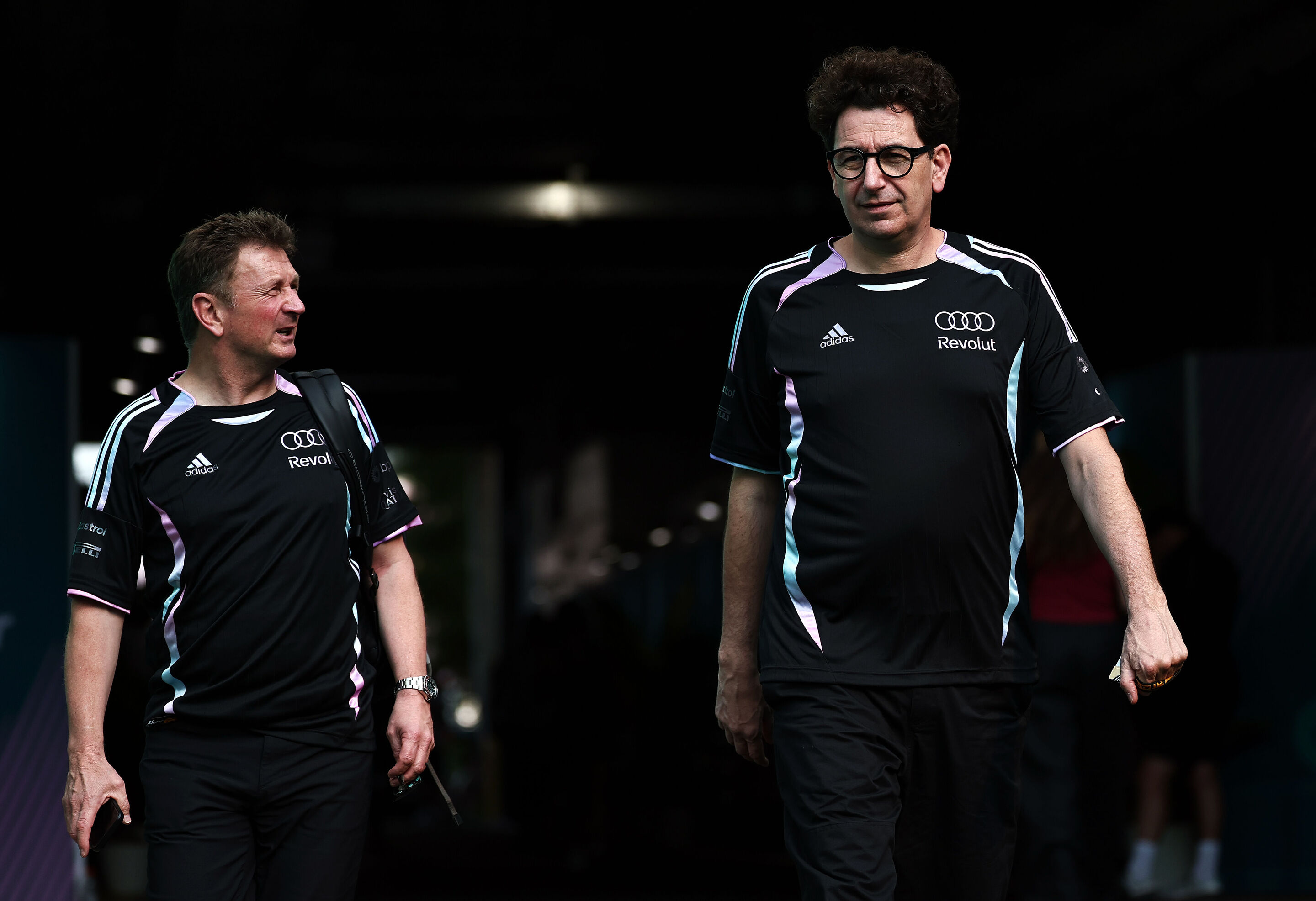 Audi Revolut F1 Team: Miami Grand Prix - Allan McNish, Mattia Binotto