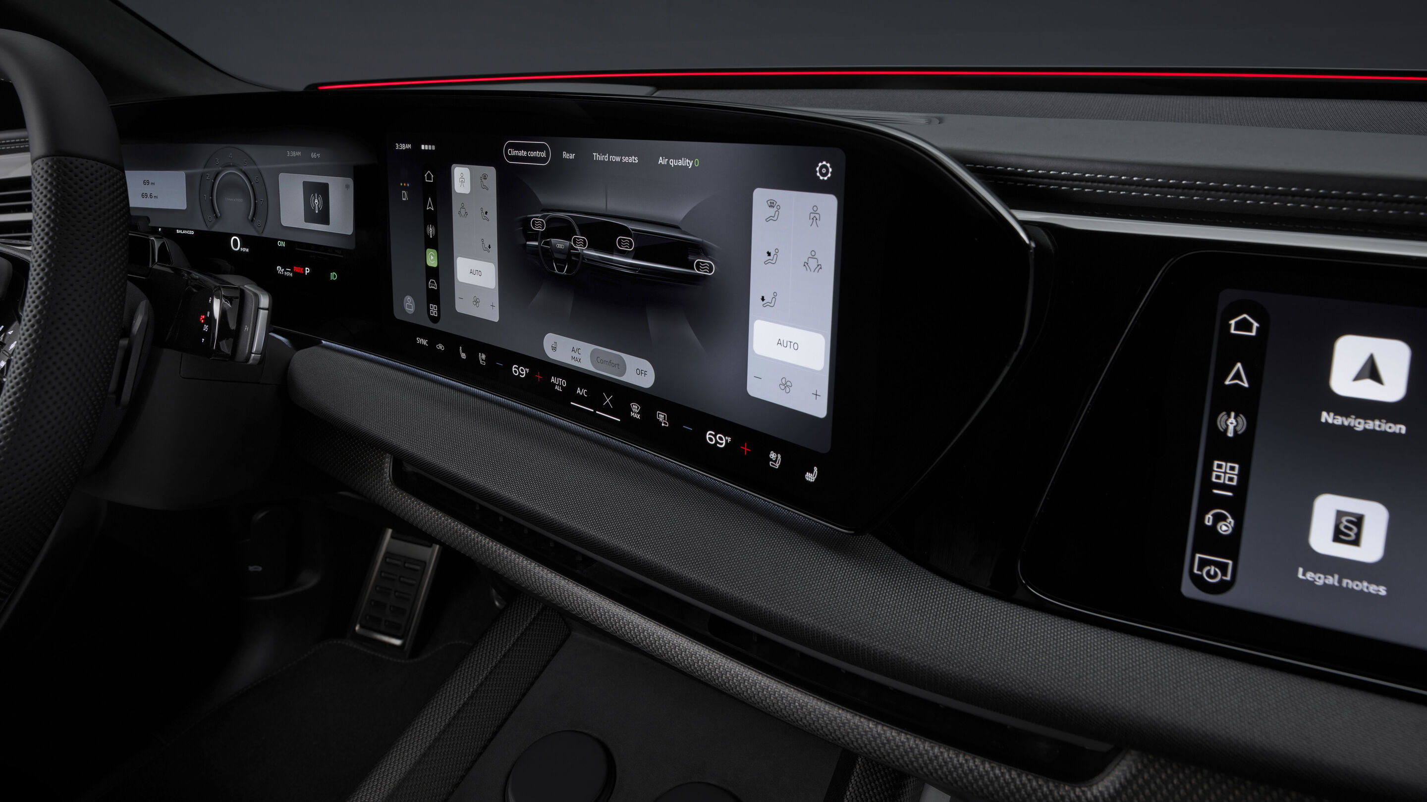 Audi Q9 - Studioaufnahme, Interieur, Digital Stage