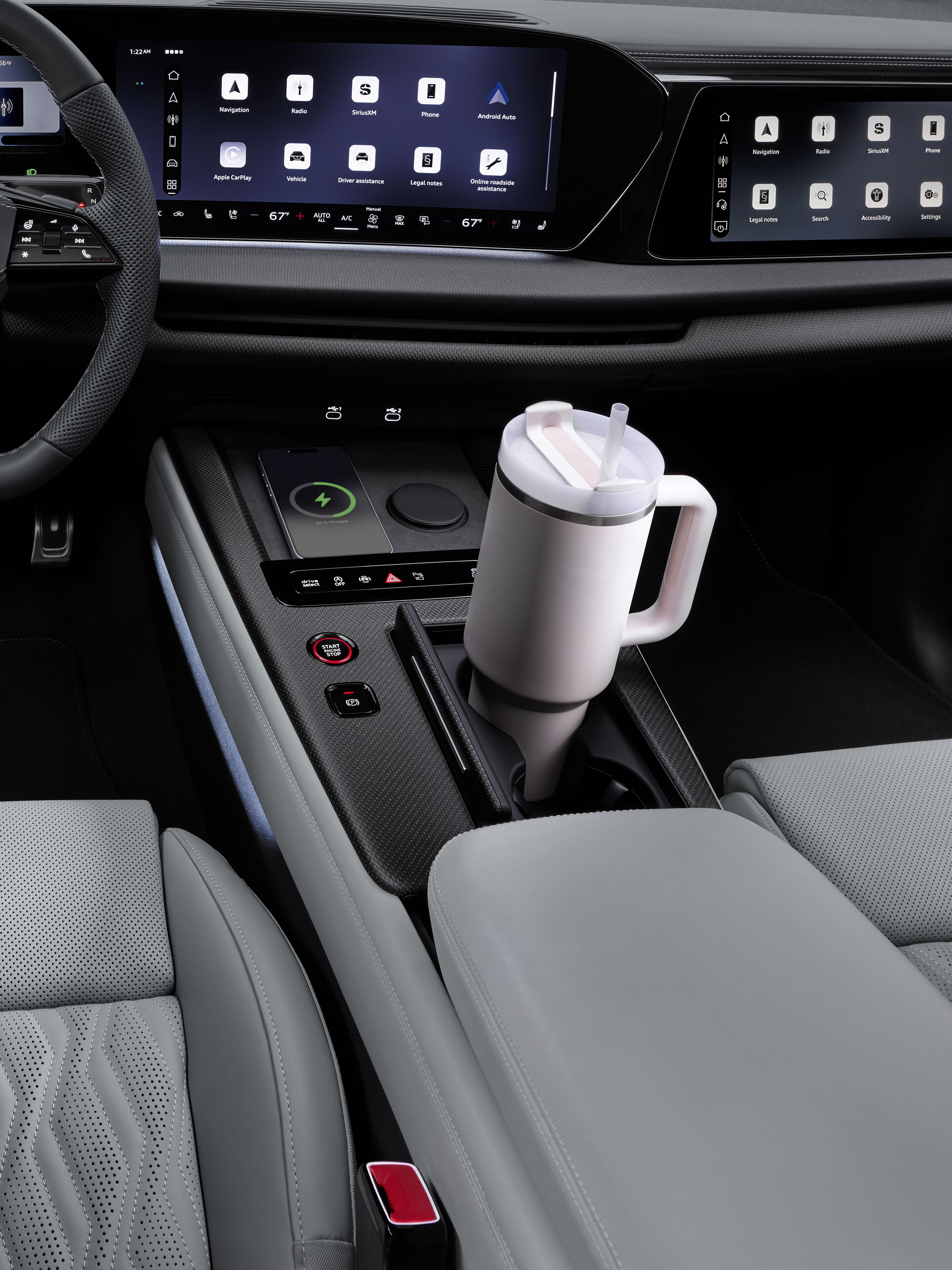 Audi Q9 - Studio photo, interior, center console