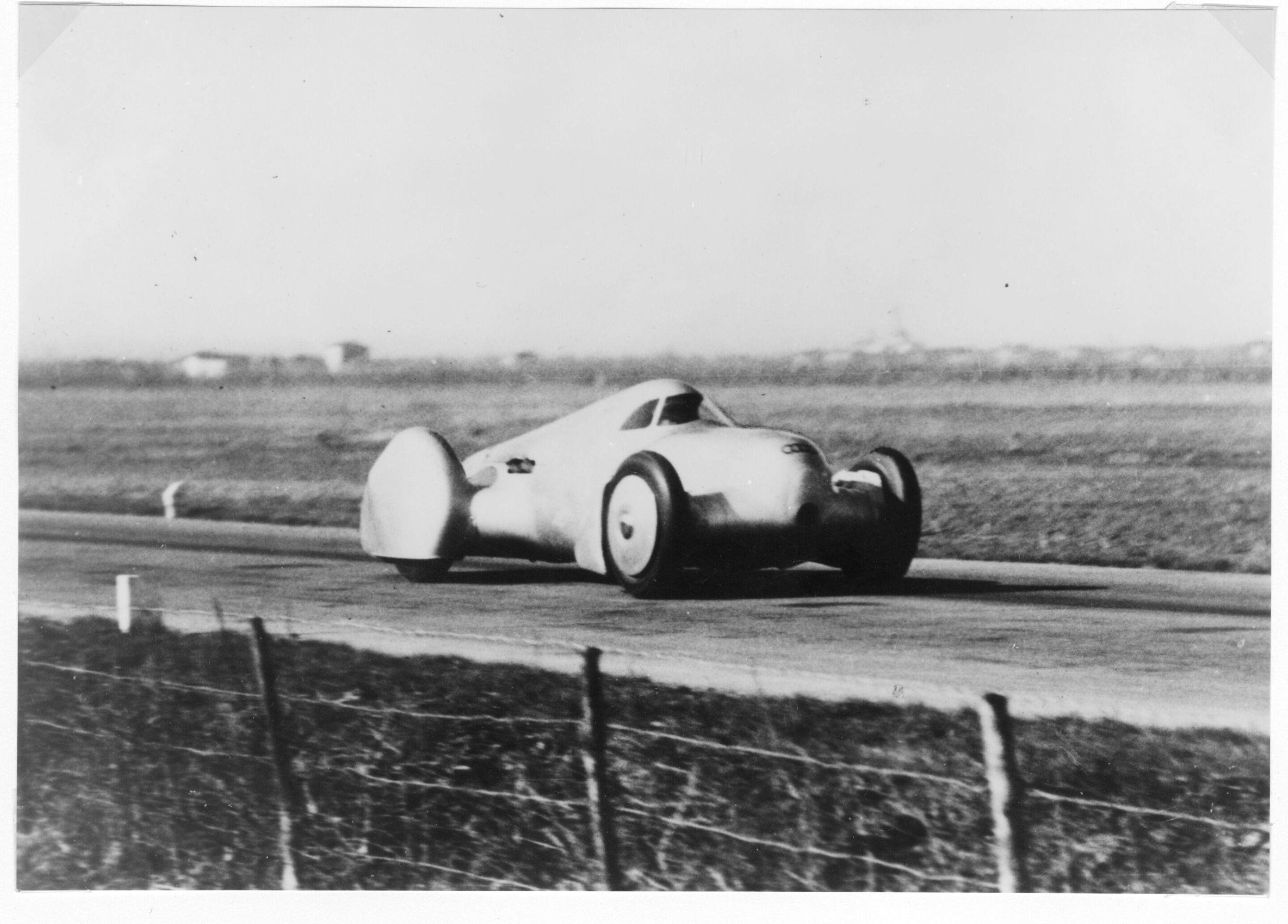 Auto Union Lucca - Der Lucca-Wagen bei den Rekordfahrten in Italien (14./15. Februar 1935).
