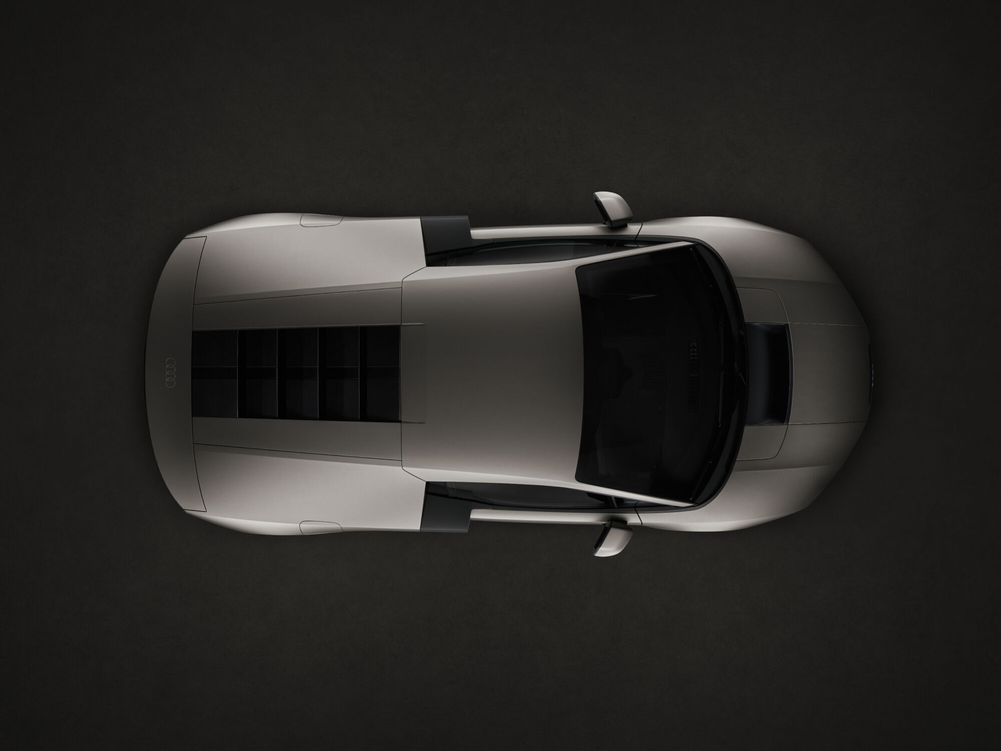Audi Nuvolari - Titanium, static studio shot, exterior, top-down perspective